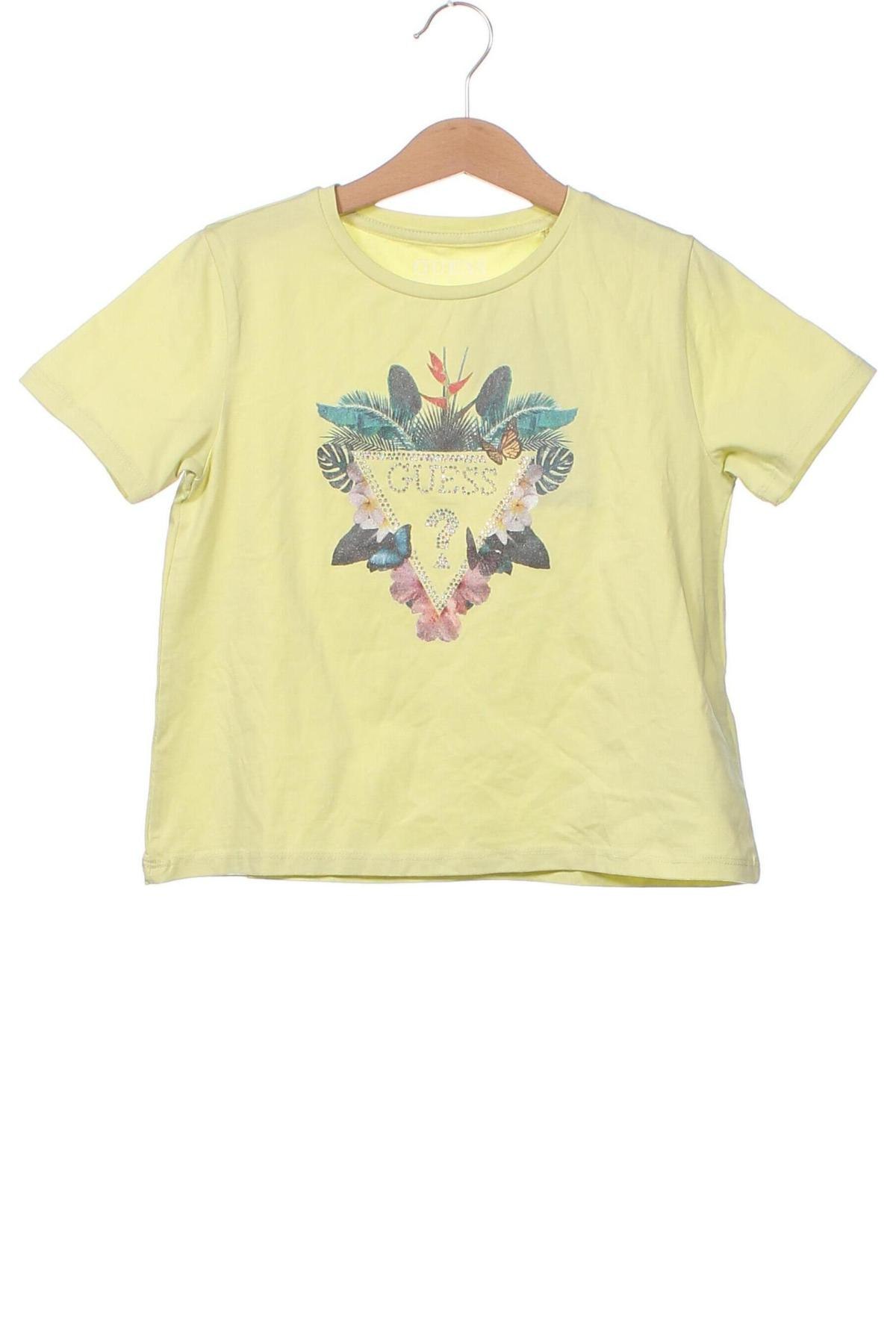 Παιδικό μπλουζάκι Guess, Μέγεθος 7-8y/ 128-134 εκ., Χρώμα Κίτρινο, Τιμή 25,24 €