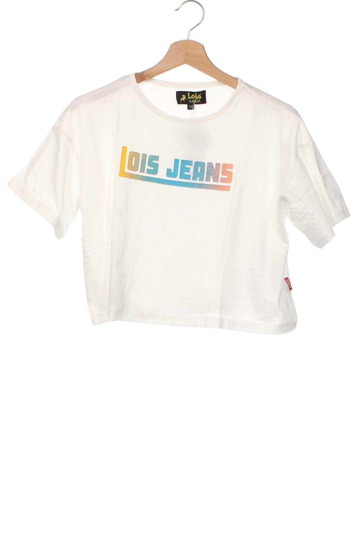 Dziecięcy T-shirt Lois, Rozmiar 11-12y/ 152-158 cm, Kolor Biały, Cena 73,41 zł