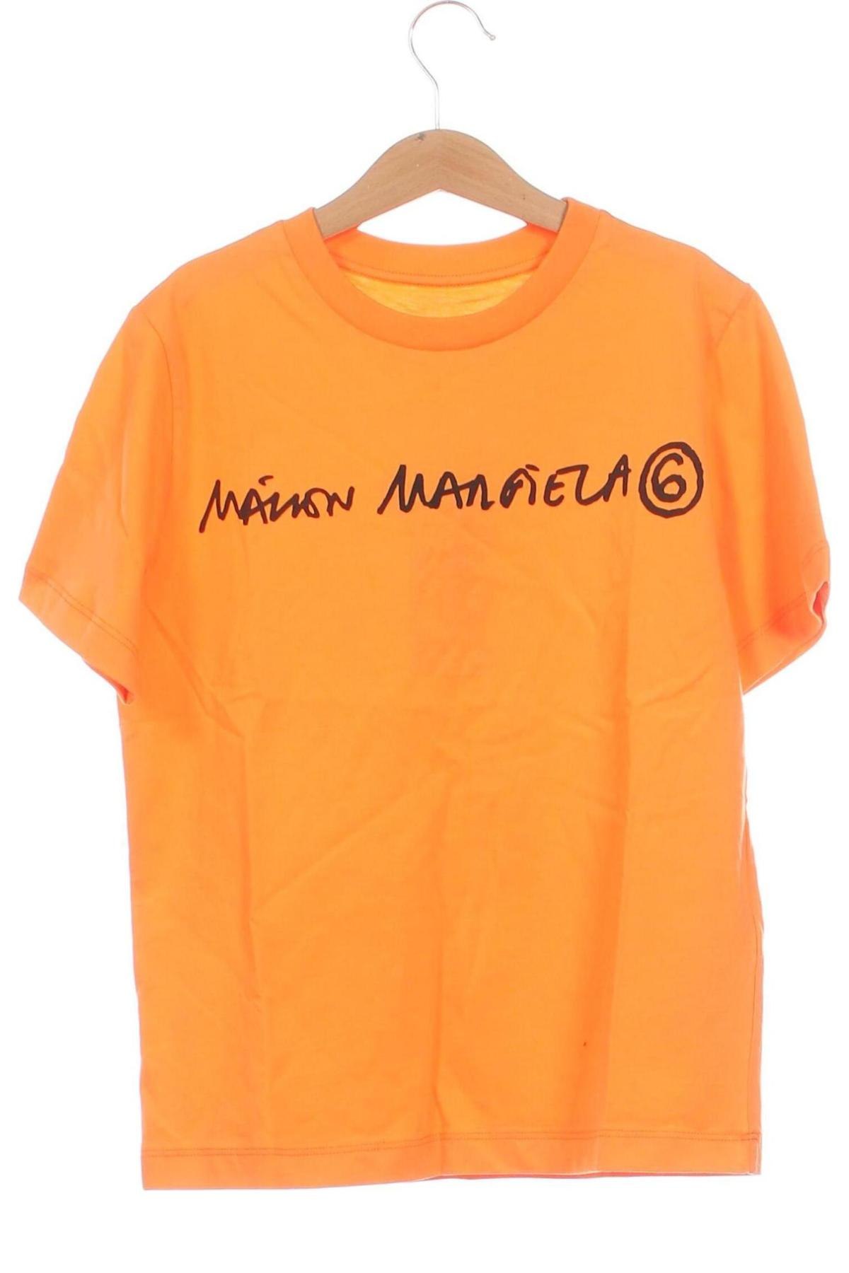 Детска тениска MM6 Maison Martin Margiela, Размер 7-8y/ 128-134 см, Цвят Оранжев, Цена 106,08 лв.