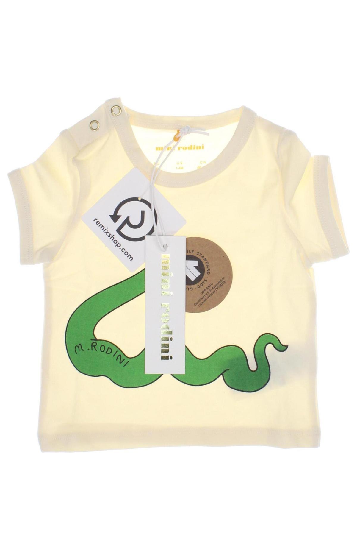Tricou pentru copii Mini Rodini, Mărime 2-3m/ 56-62 cm, Culoare Ecru, Preț 43,29 Lei