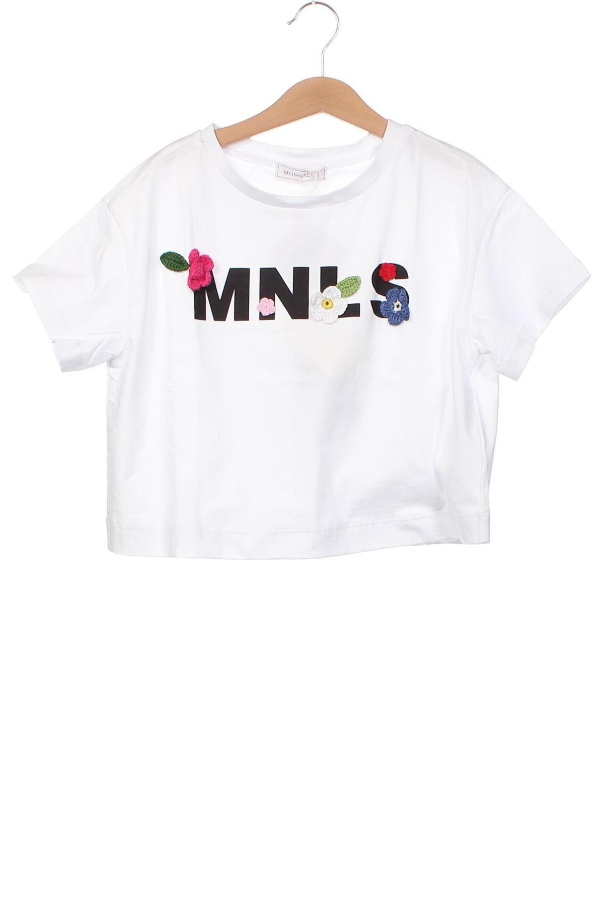Kinder T-Shirt Monnalisa, Größe 6-7y/ 122-128 cm, Farbe Weiß, Preis 18,80 €