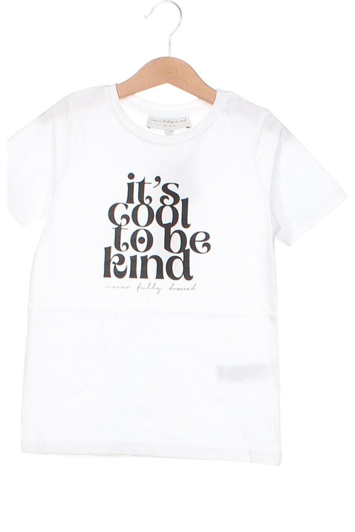 Dziecięcy T-shirt Never Fully Dressed, Rozmiar 5-6y/ 116-122 cm, Kolor Biały, Cena 110,11 zł