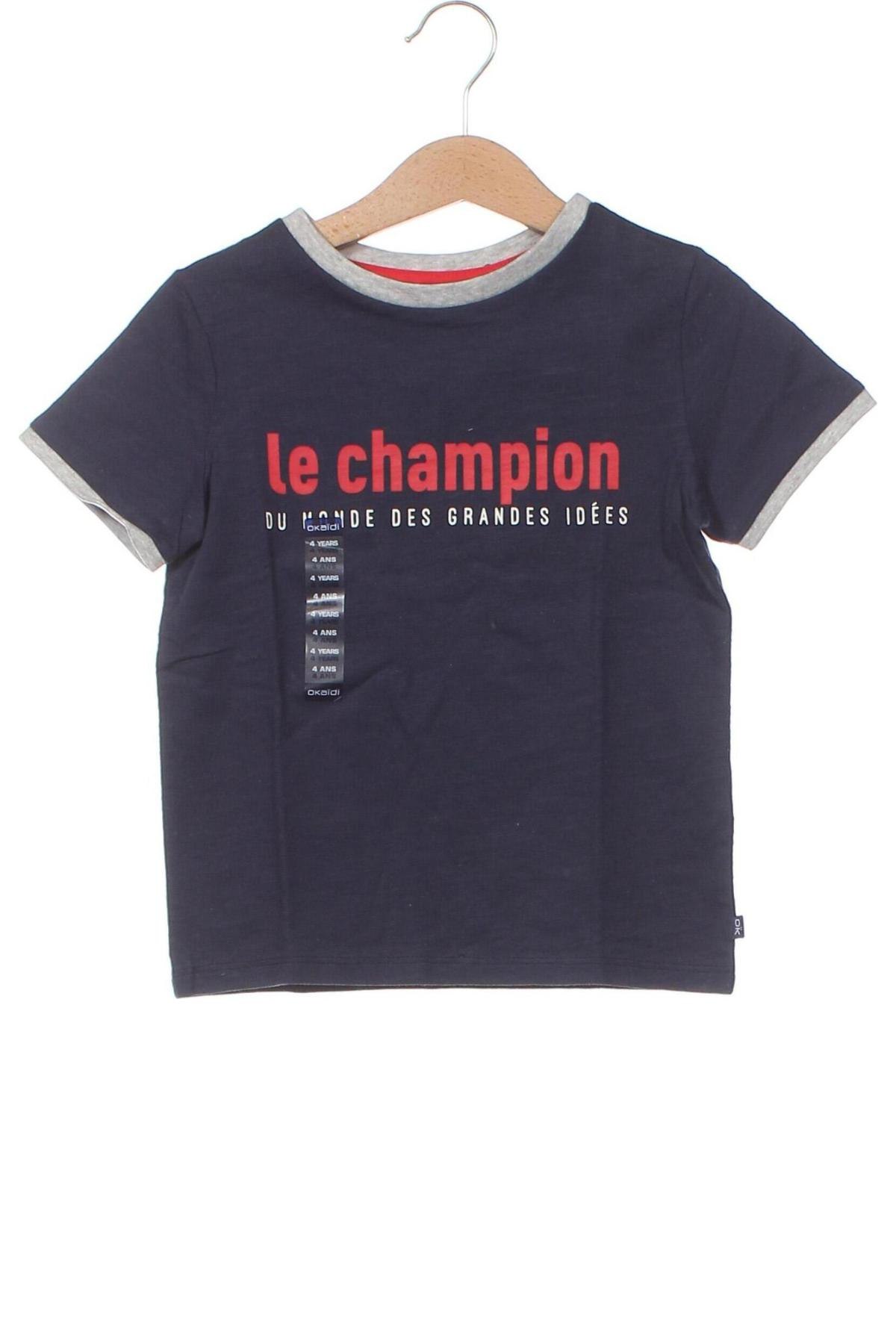 Παιδικό μπλουζάκι Okaidi, Μέγεθος 3-4y/ 104-110 εκ., Χρώμα Μπλέ, Τιμή 8,25 €