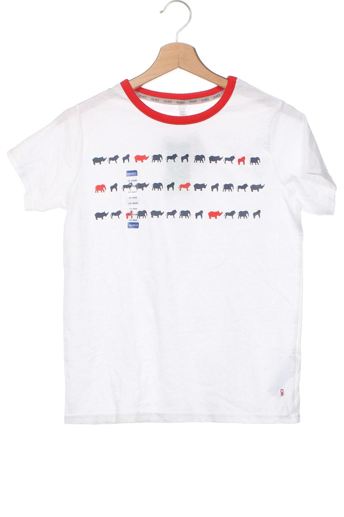 Dětské tričko  Okaidi, Velikost 11-12y/ 152-158 cm, Barva Bílá, Cena  232,00 Kč