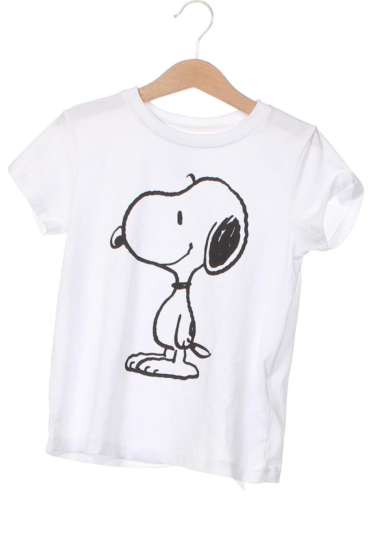 Tricou pentru copii Peanuts, Mărime 7-8y/ 128-134 cm, Culoare Alb, Preț 42,11 Lei