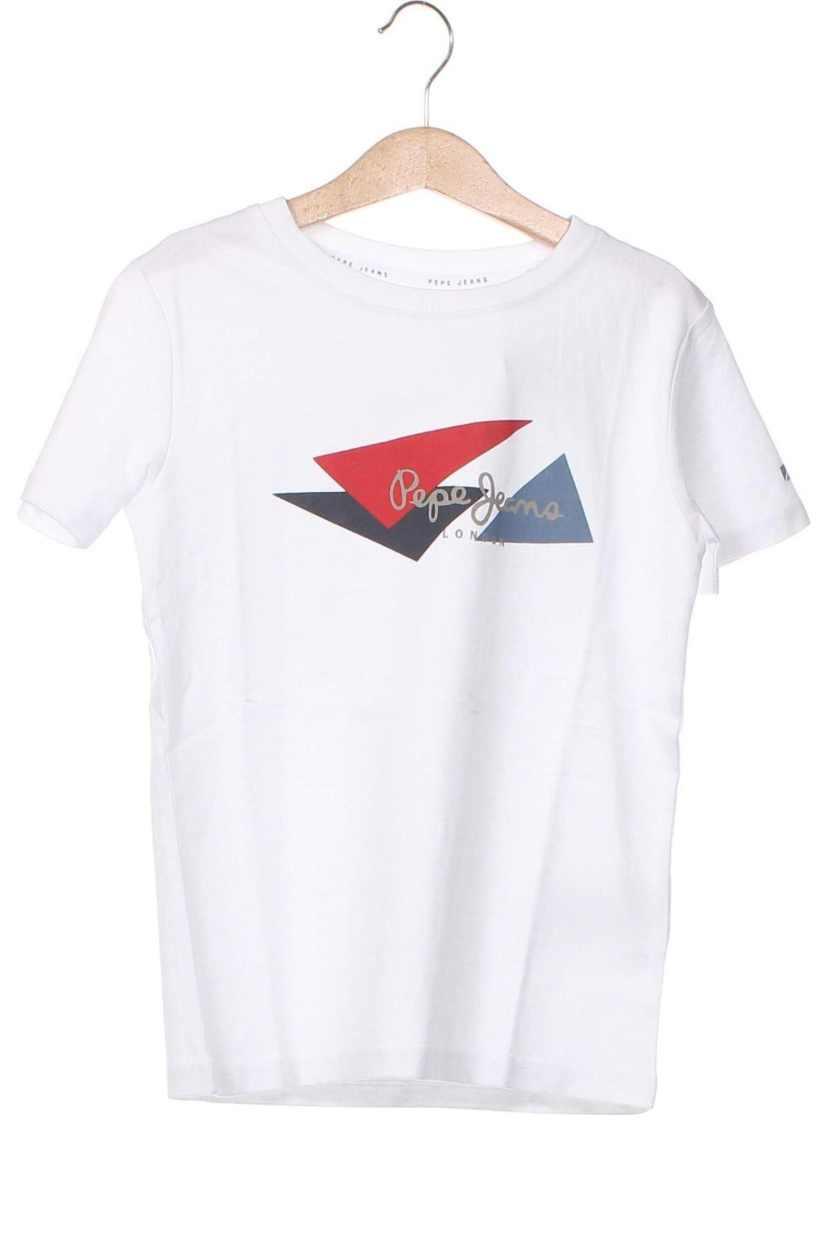 Kinder T-Shirt Pepe Jeans, Größe 7-8y/ 128-134 cm, Farbe Weiß, Preis 22,35 €