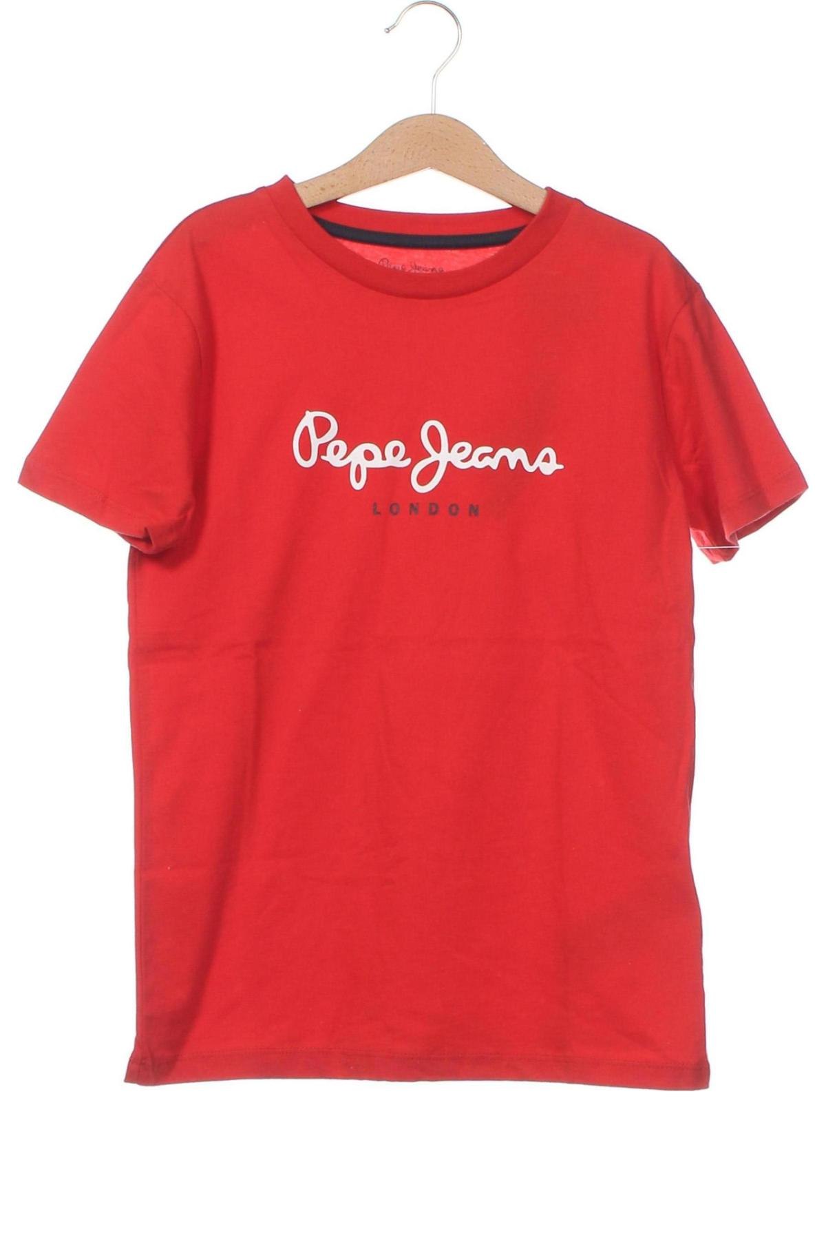 Dziecięcy T-shirt Pepe Jeans, Rozmiar 9-10y/ 140-146 cm, Kolor Czerwony, Cena 112,83 zł