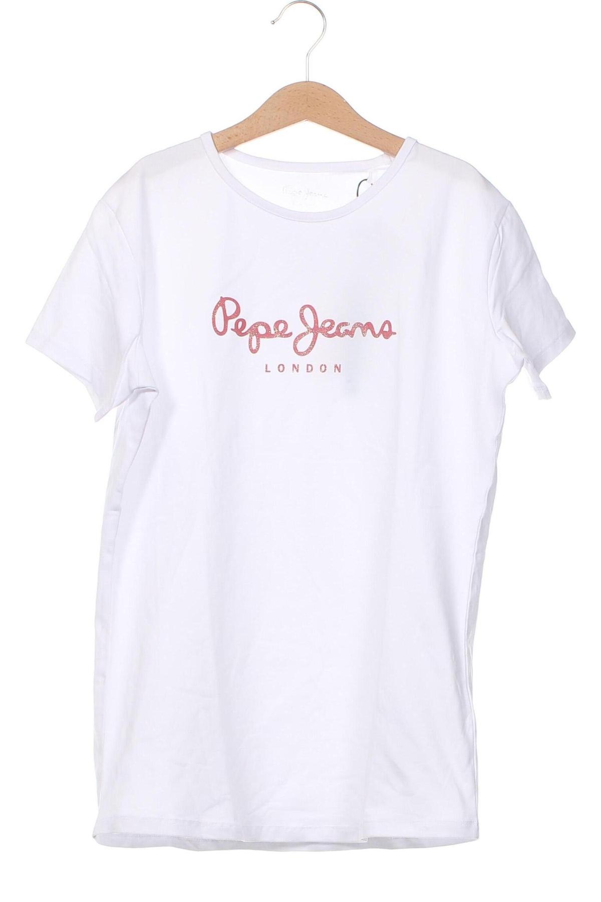 Tricou pentru copii Pepe Jeans, Mărime 15-18y/ 170-176 cm, Culoare Alb, Preț 134,21 Lei