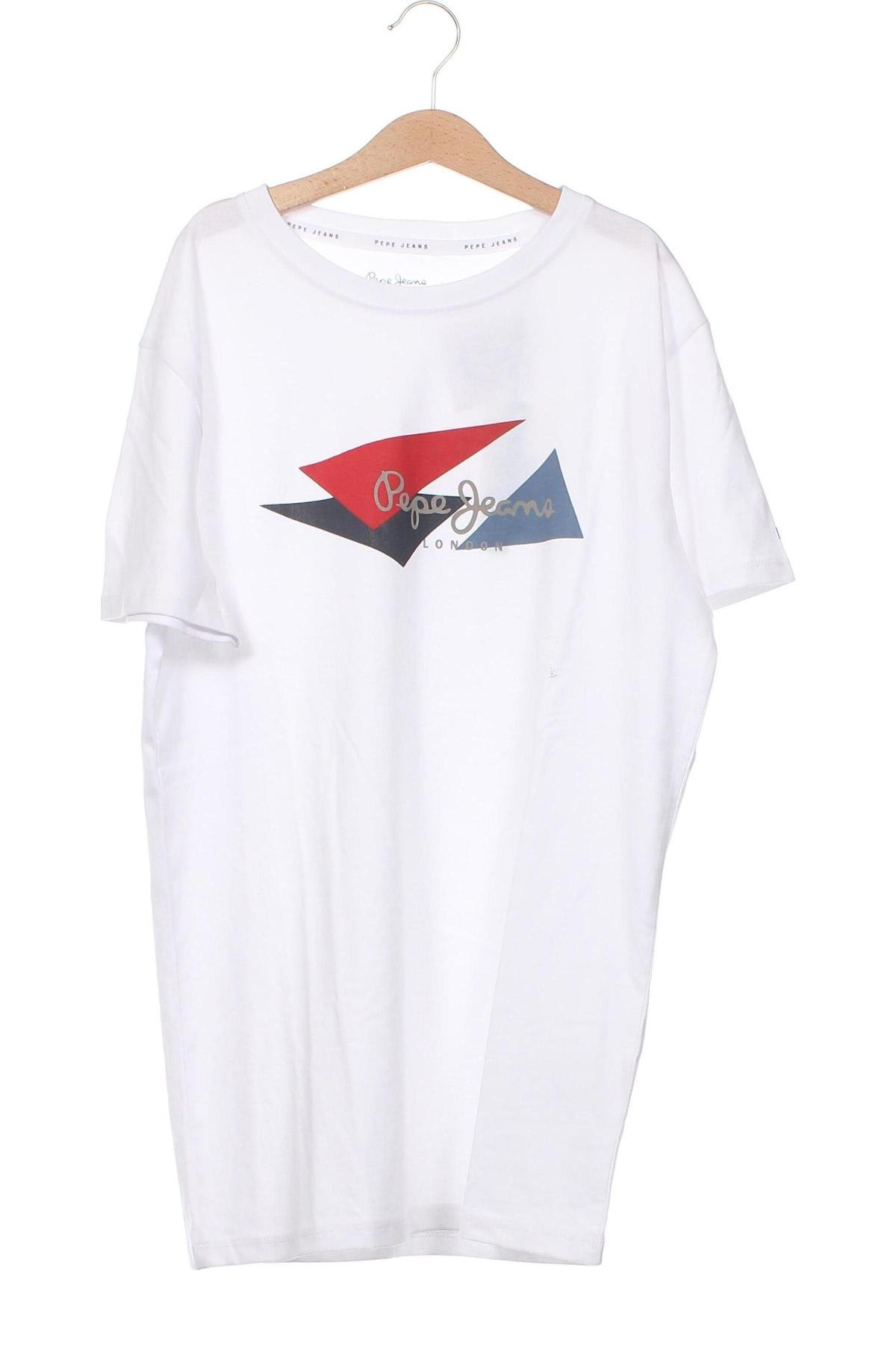 Kinder T-Shirt Pepe Jeans, Größe 15-18y/ 170-176 cm, Farbe Weiß, Preis € 26,29