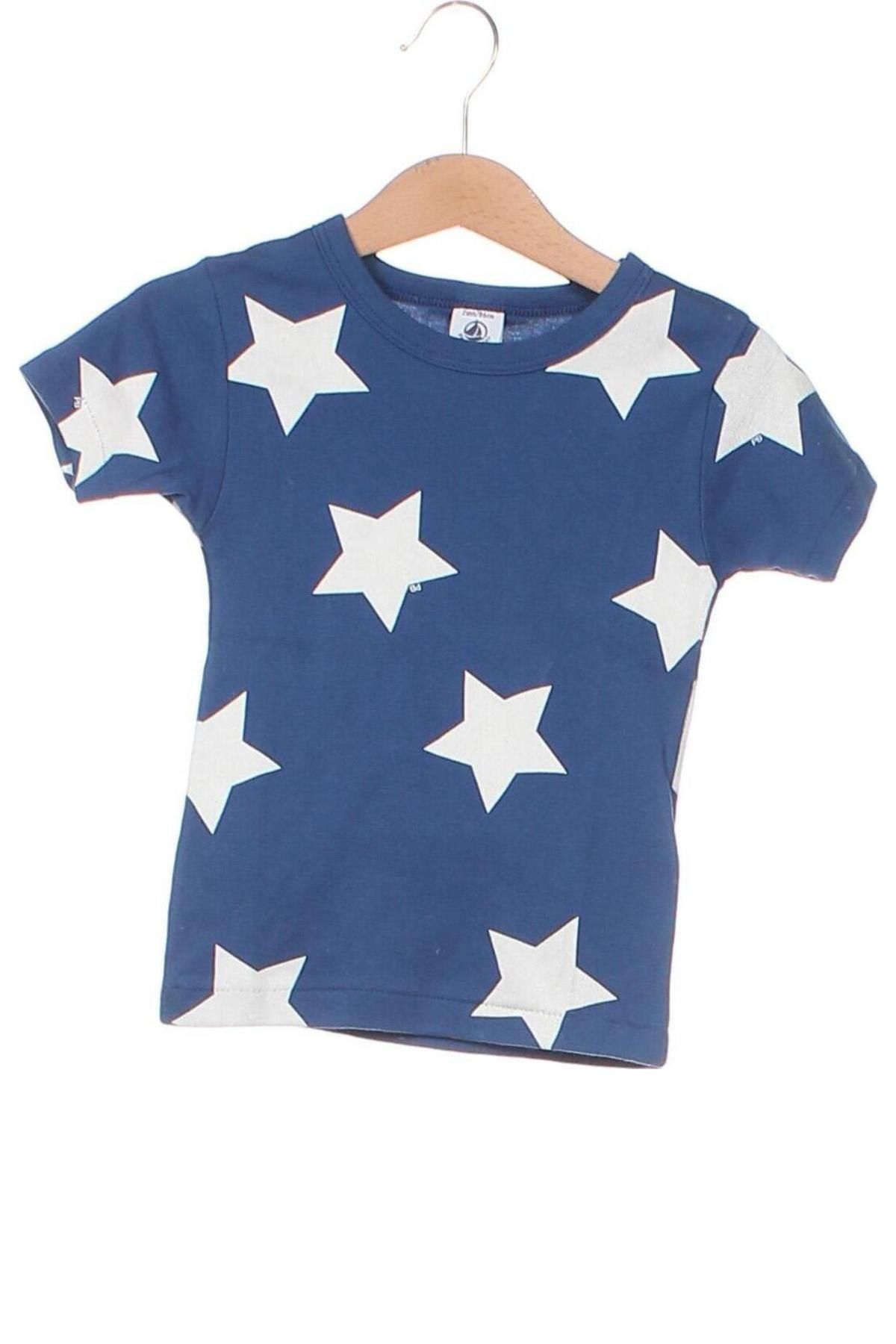 Kinder T-Shirt Petit Bateau, Größe 18-24m/ 86-98 cm, Farbe Blau, Preis € 26,29