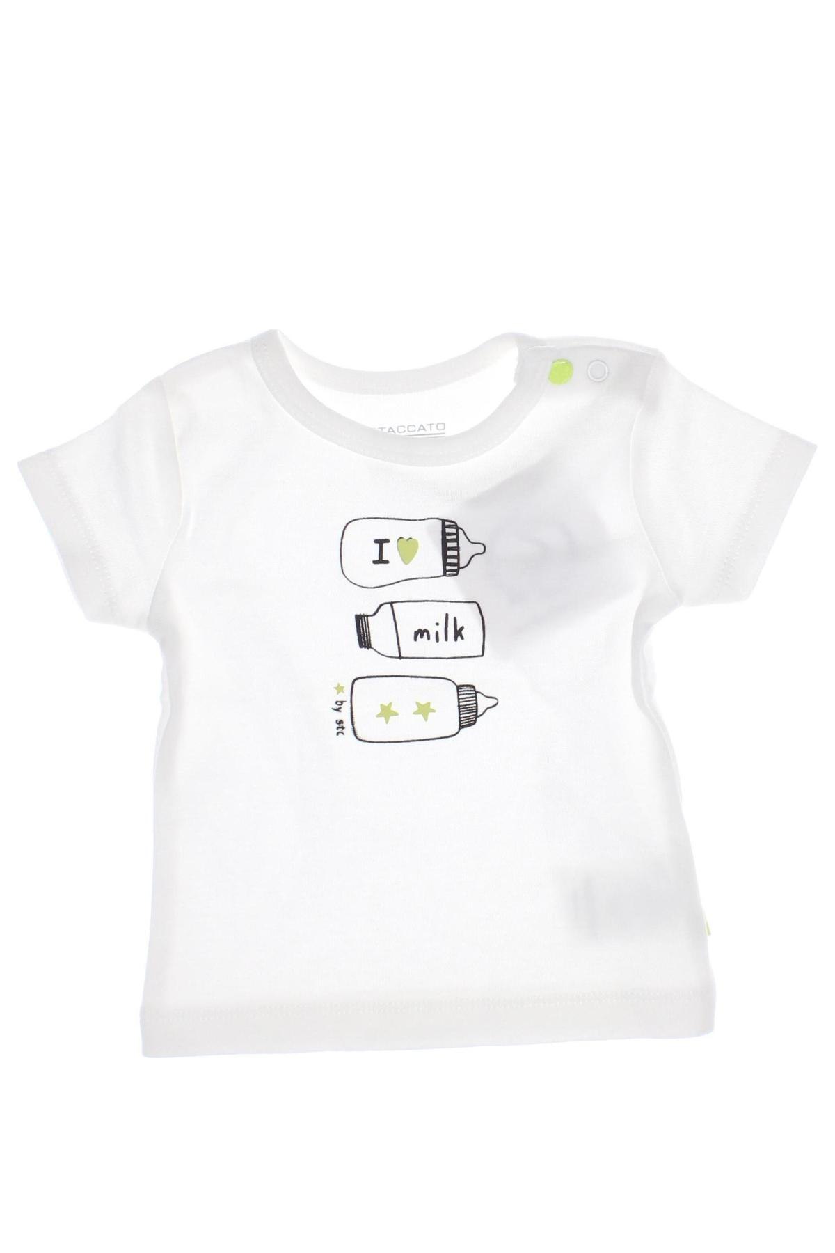 Детска тениска Staccato, Размер 0-1m/ 50 см, Цвят Бял, Цена 17,82 лв.