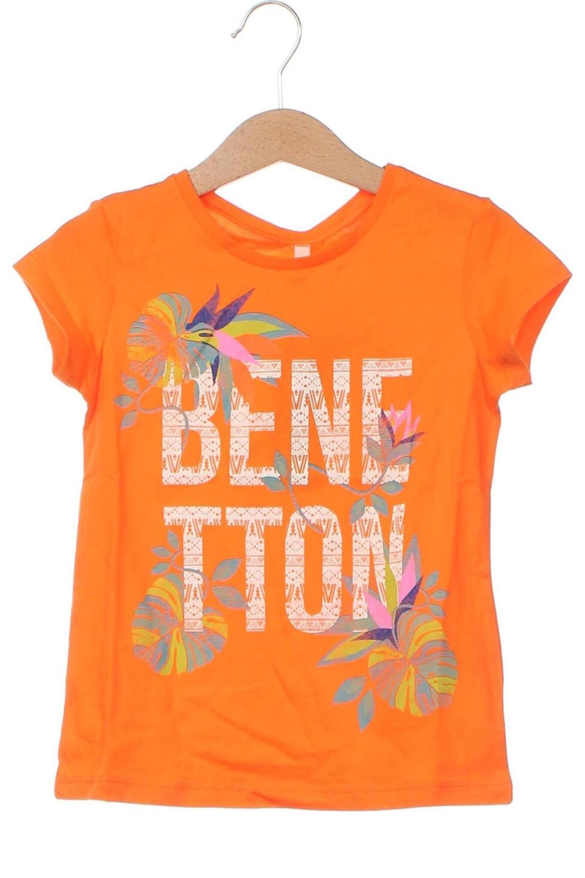 Dětské tričko  United Colors Of Benetton, Velikost 4-5y/ 110-116 cm, Barva Oranžová, Cena  163,00 Kč