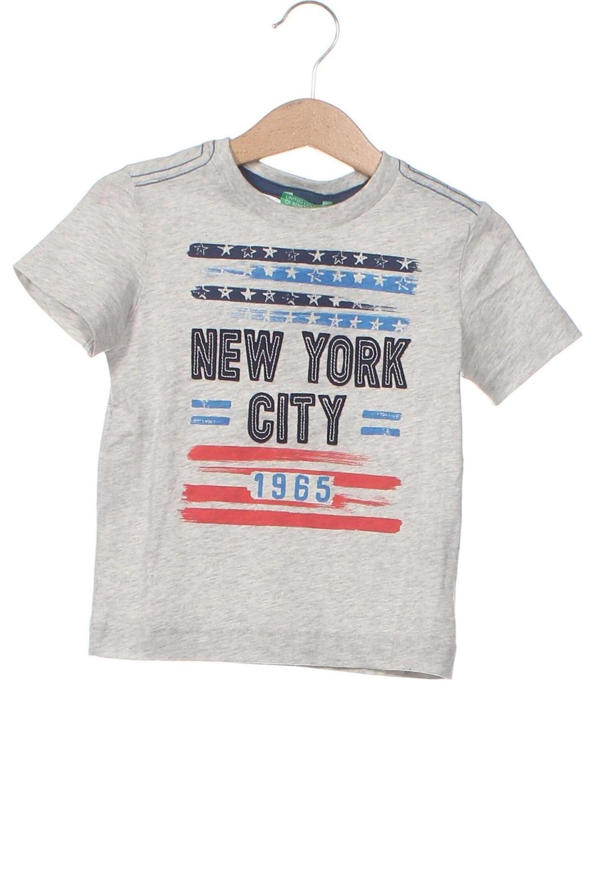 Tricou pentru copii United Colors Of Benetton, Mărime 12-18m/ 80-86 cm, Culoare Gri, Preț 34,74 Lei