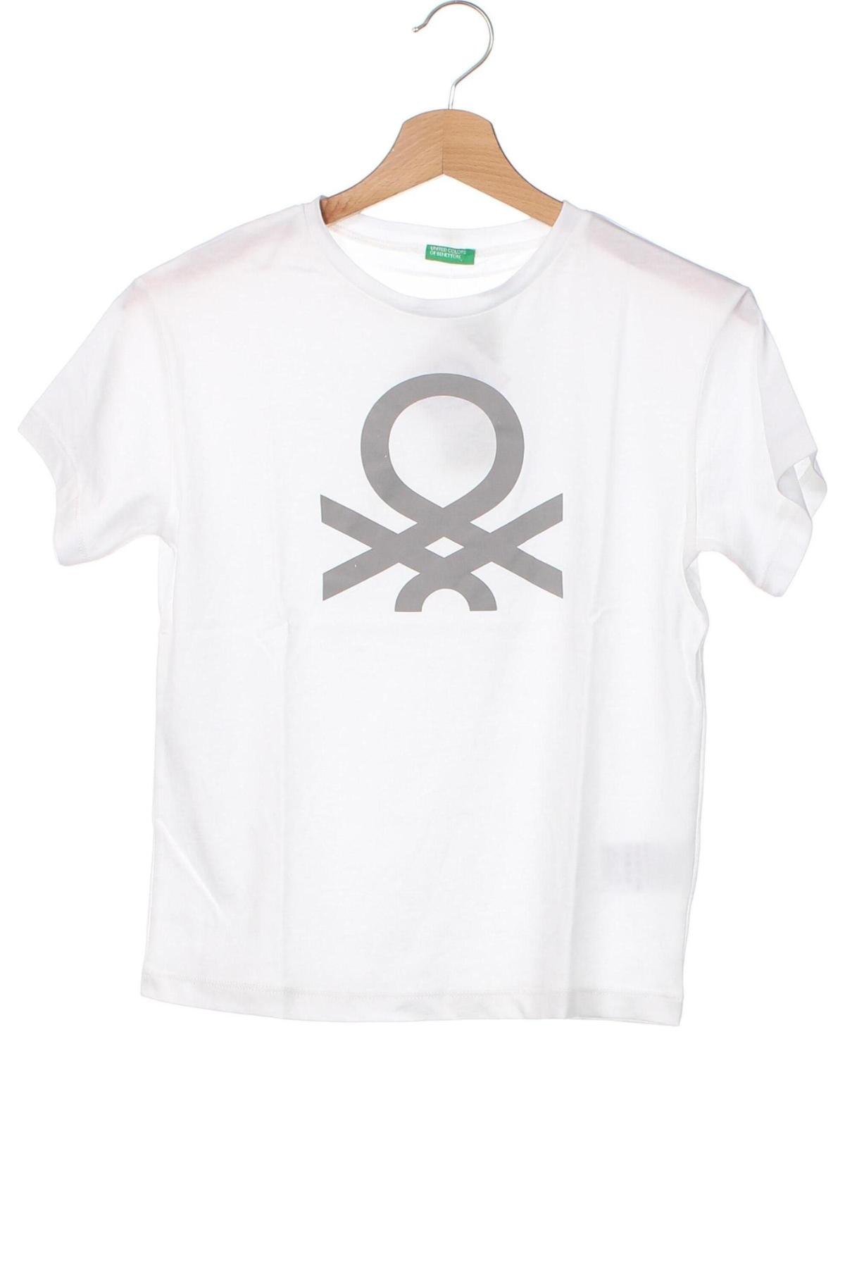 Dziecięcy T-shirt United Colors Of Benetton, Rozmiar 8-9y/ 134-140 cm, Kolor Biały, Cena 87,96 zł