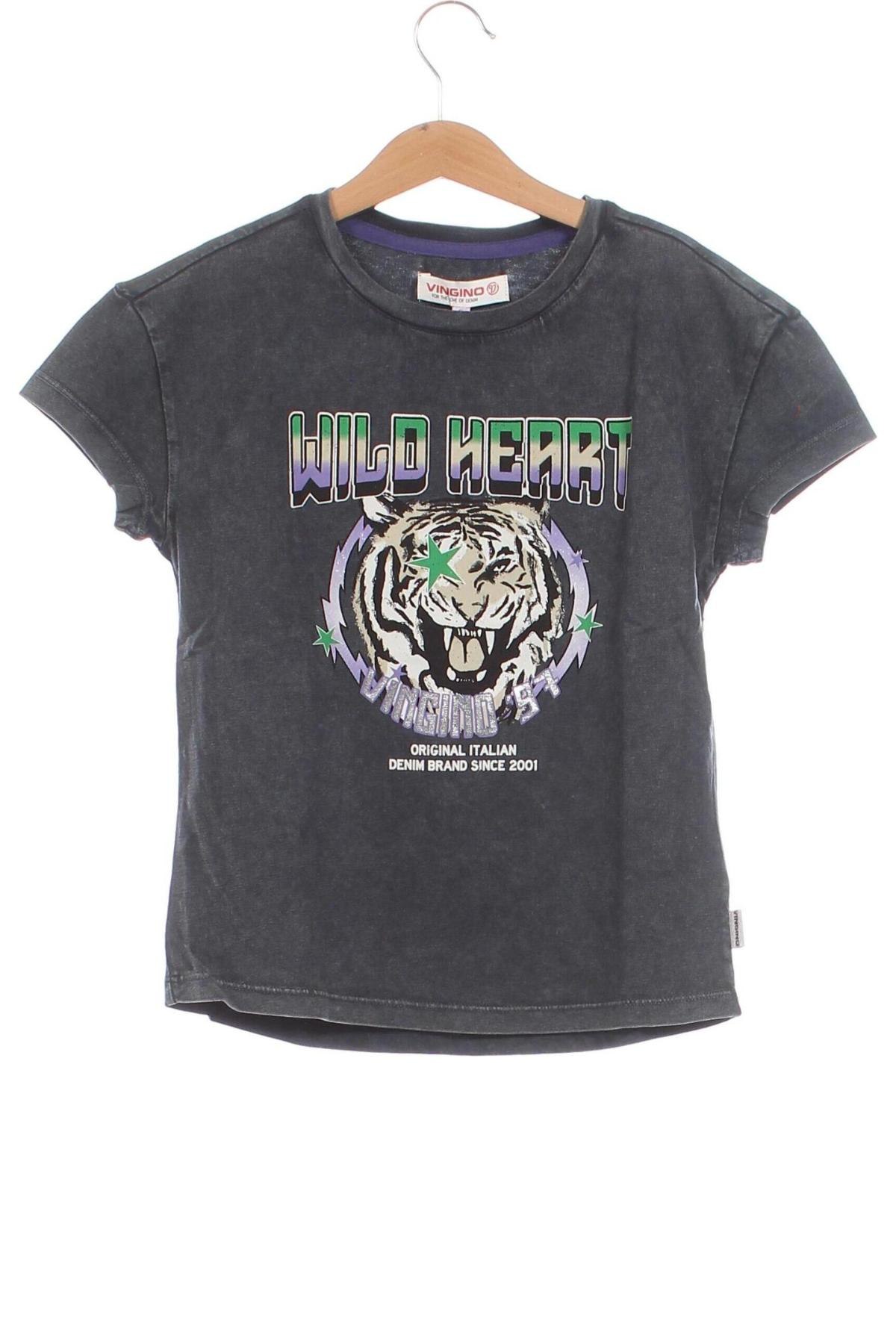 Kinder T-Shirt Vingino, Größe 7-8y/ 128-134 cm, Farbe Grau, Preis 6,87 €