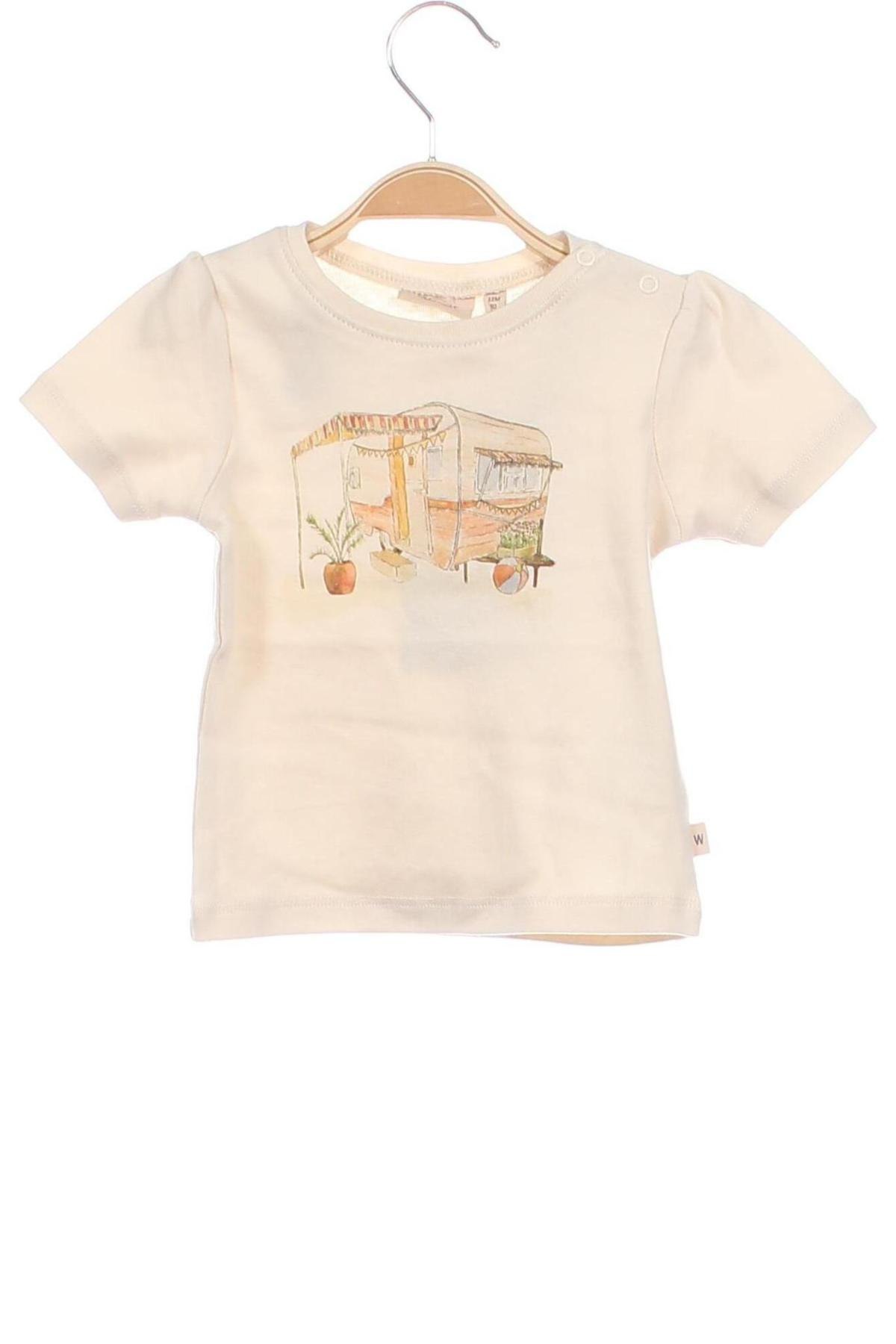 Dziecięcy T-shirt Wheat, Rozmiar 12-18m/ 80-86 cm, Kolor ecru, Cena 37,18 zł