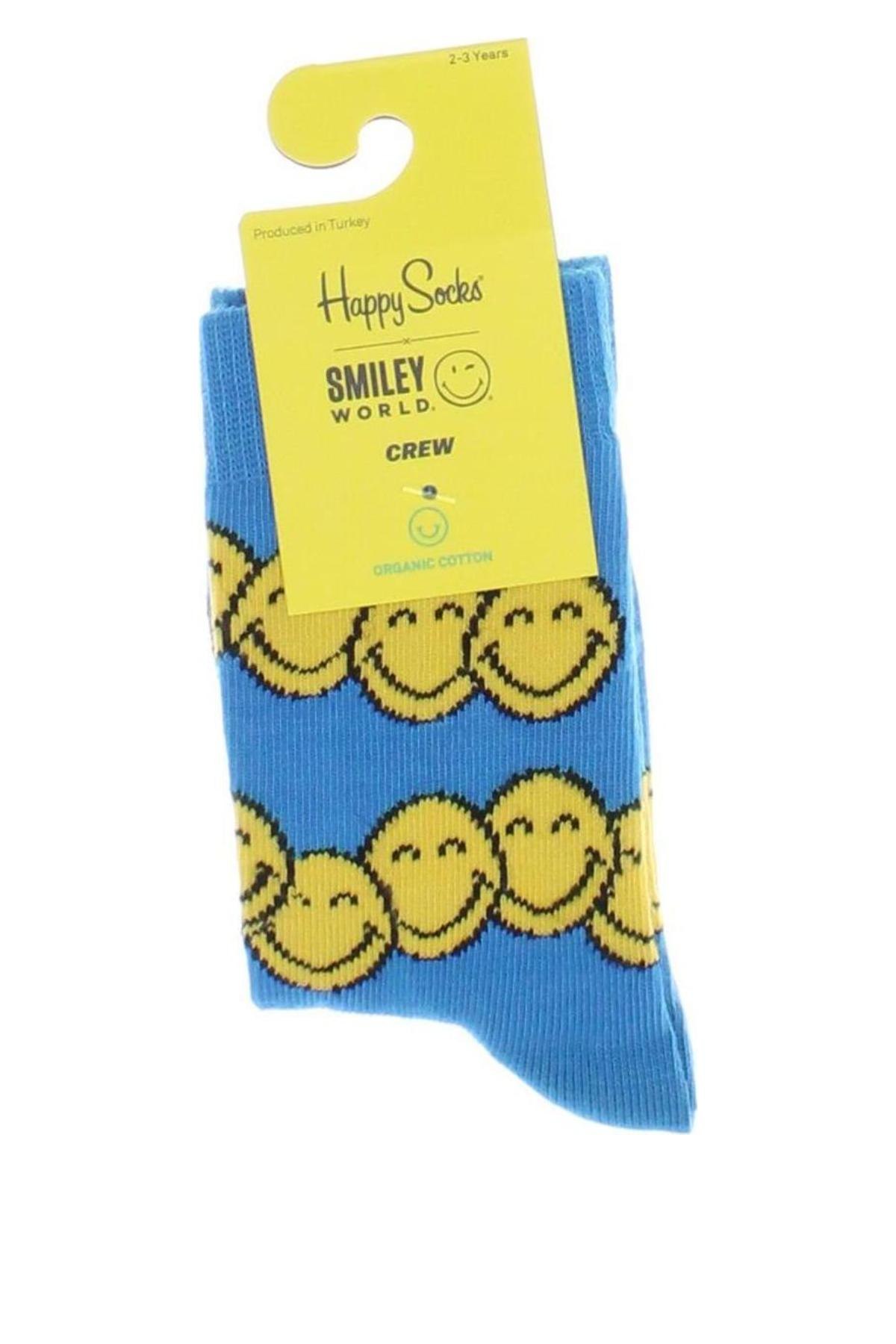 Kinder Socken Happy Socks, Größe 3-4y/ 104-110 cm, Farbe Blau, Preis 14,50 €