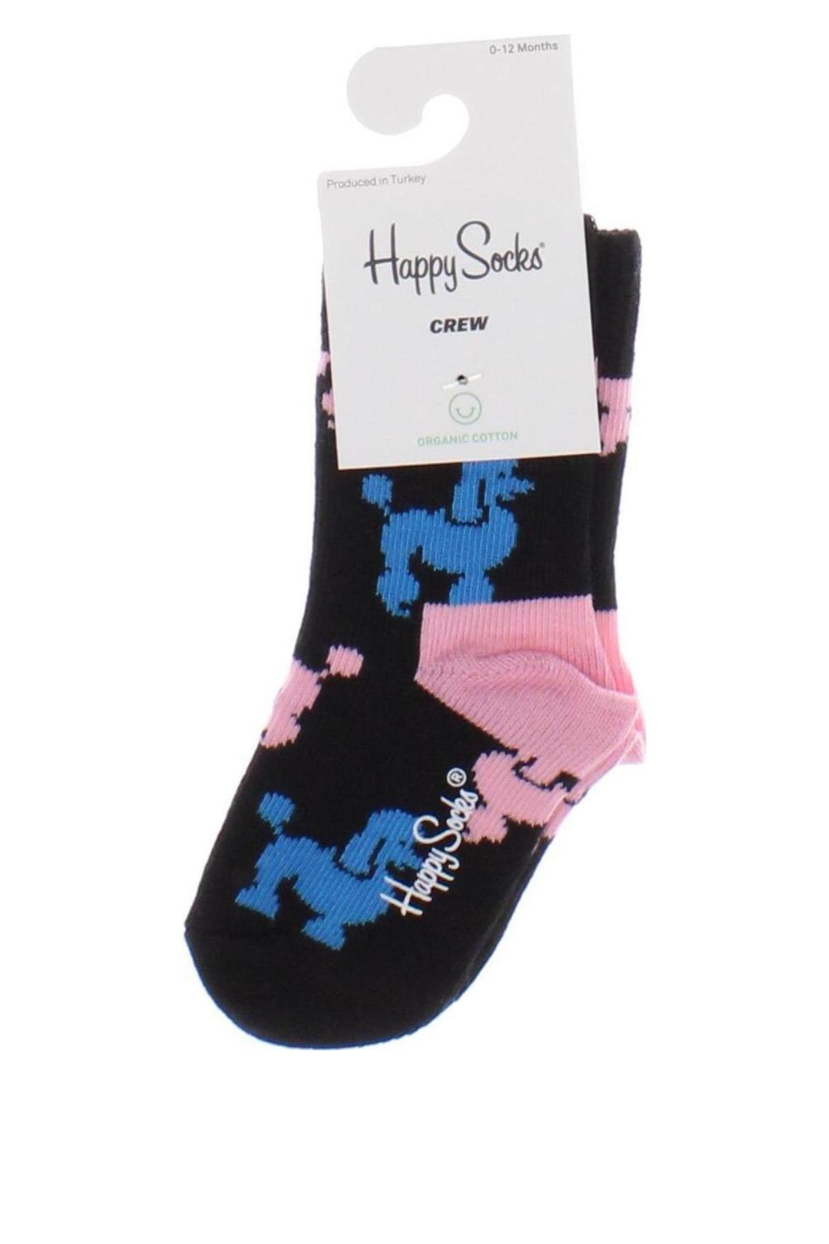 Παιδικές κάλτσες Happy Socks, Μέγεθος 6-9m/ 68-74 εκ., Χρώμα Μαύρο, Τιμή 8,52 €