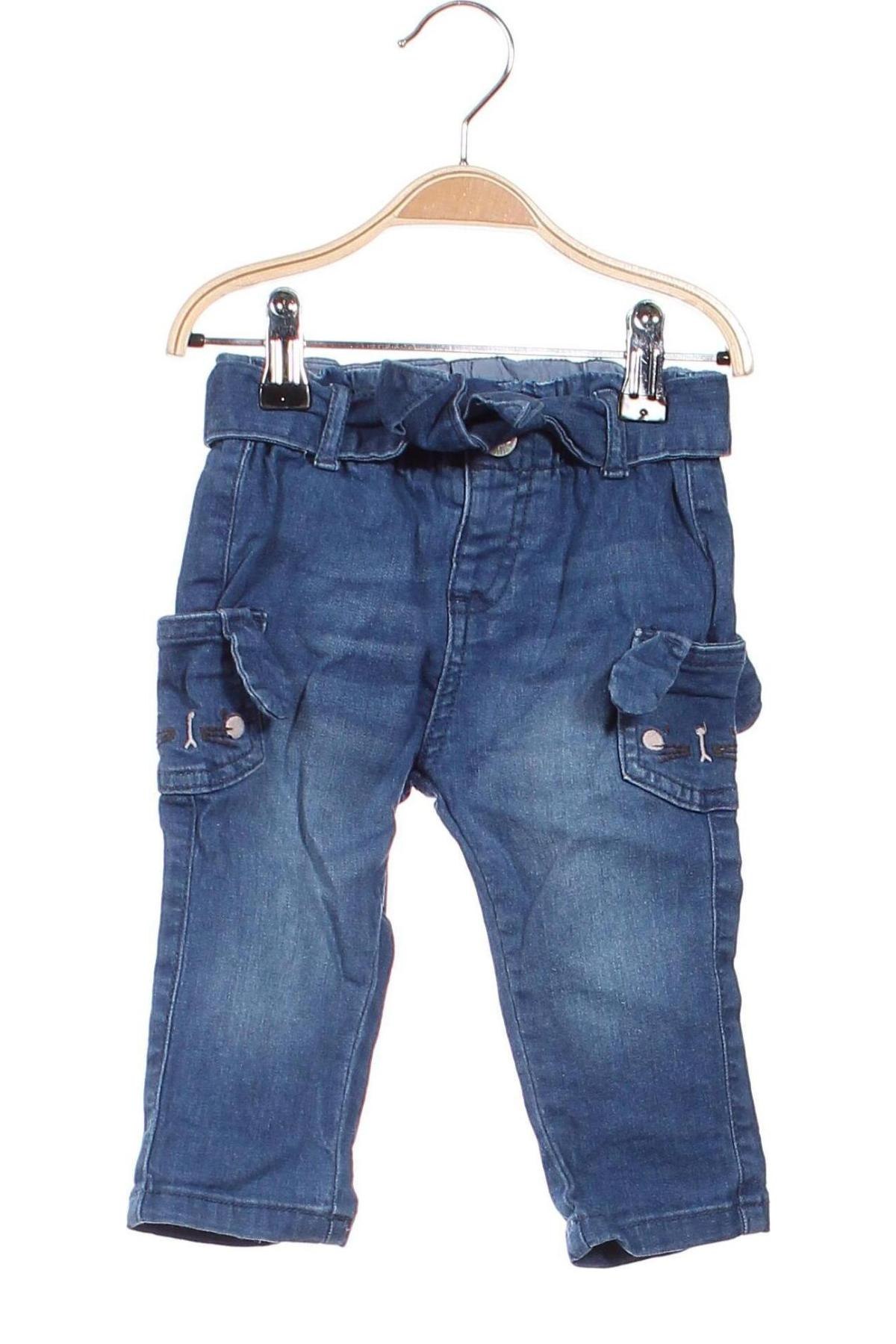Dziecięce jeansy, Rozmiar 3-6m/ 62-68 cm, Kolor Niebieski, Cena 37,68 zł