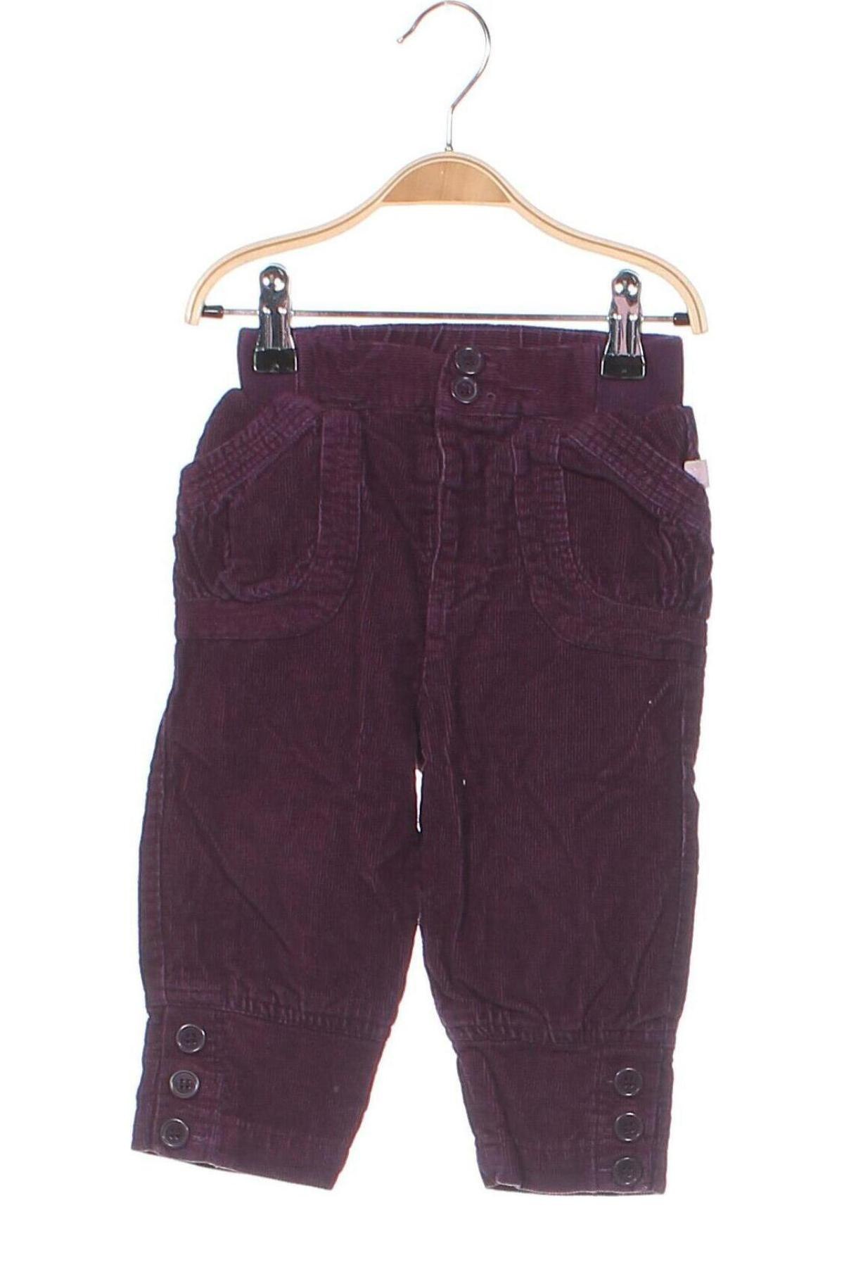 Pantaloni de catifea reiată, pentru copii, Mărime 12-18m/ 80-86 cm, Culoare Mov, Preț 29,62 Lei