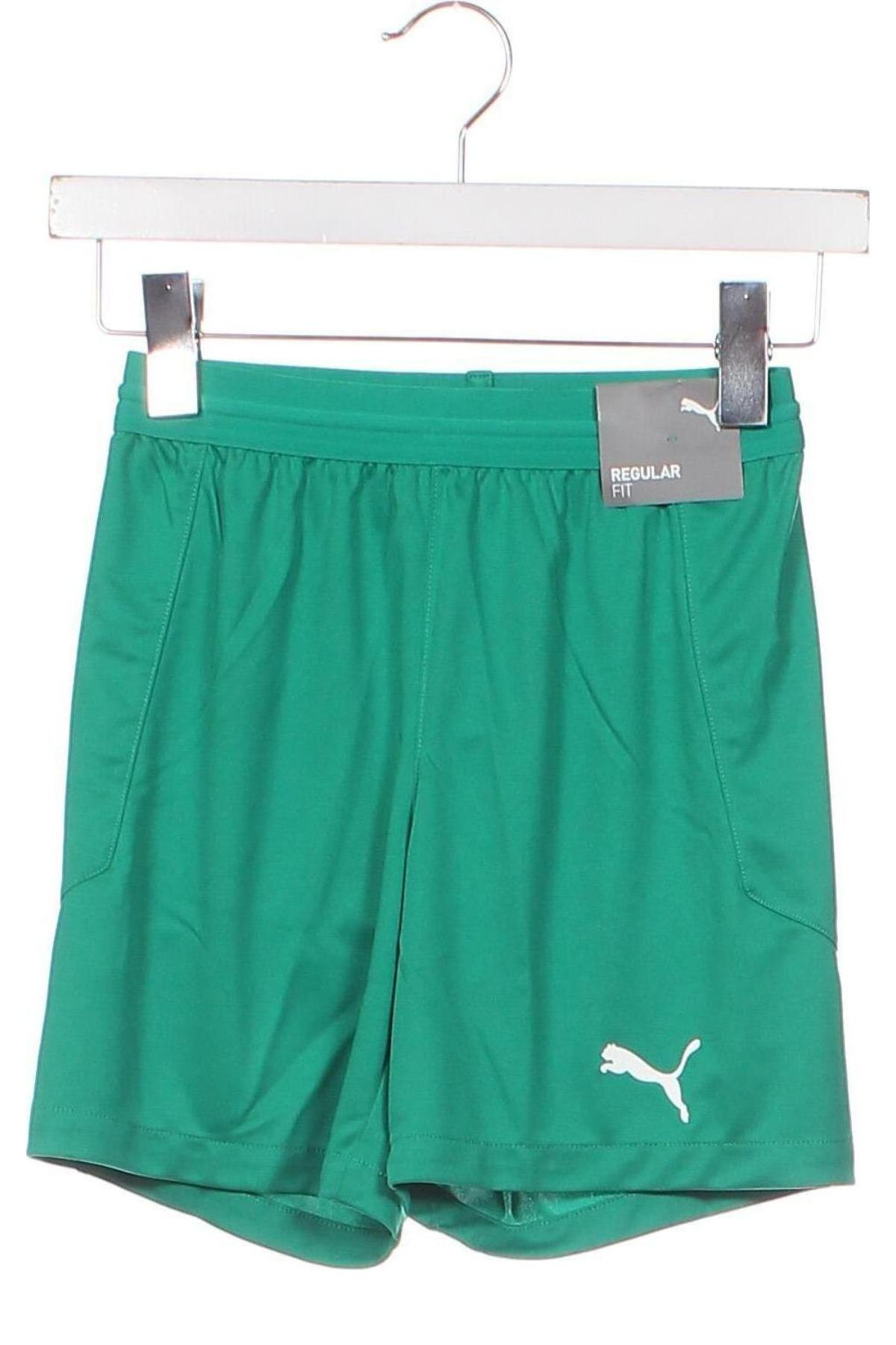 Παιδικό κοντό παντελόνι PUMA, Μέγεθος 9-10y/ 140-146 εκ., Χρώμα Πράσινο, Τιμή 18,14 €