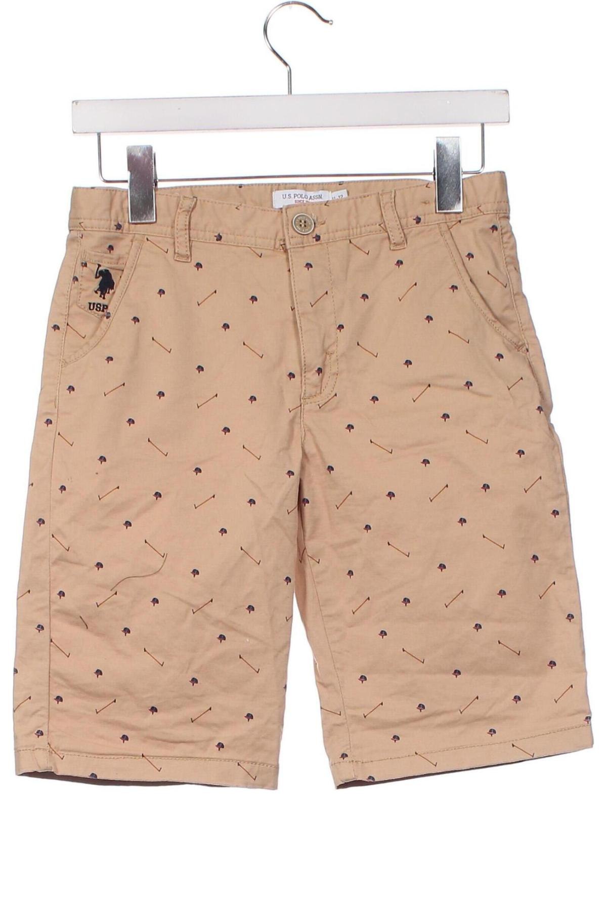 Pantaloni scurți pentru copii U.S. Polo Assn., Mărime 11-12y/ 152-158 cm, Culoare Bej, Preț 63,78 Lei