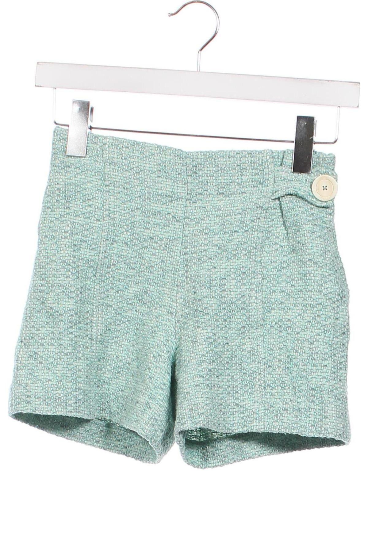 Детски къс панталон Zara, Размер 13-14y/ 164-168 см, Цвят Зелен, Цена 6,84 лв.