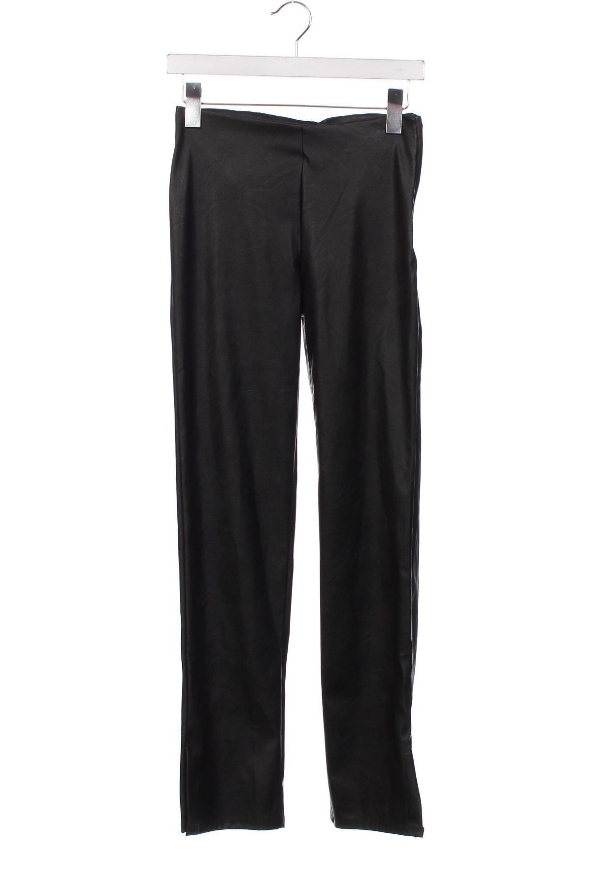 Pantaloni din piele, de copii Gina Tricot, Mărime 12-13y/ 158-164 cm, Culoare Negru, Preț 42,37 Lei
