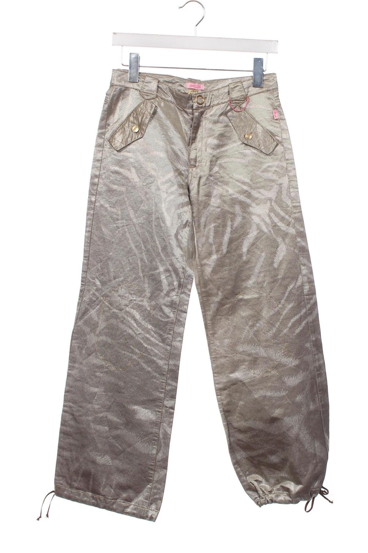 Pantaloni pentru copii Roberto Cavalli, Mărime 11-12y/ 152-158 cm, Culoare Auriu, Preț 150,42 Lei