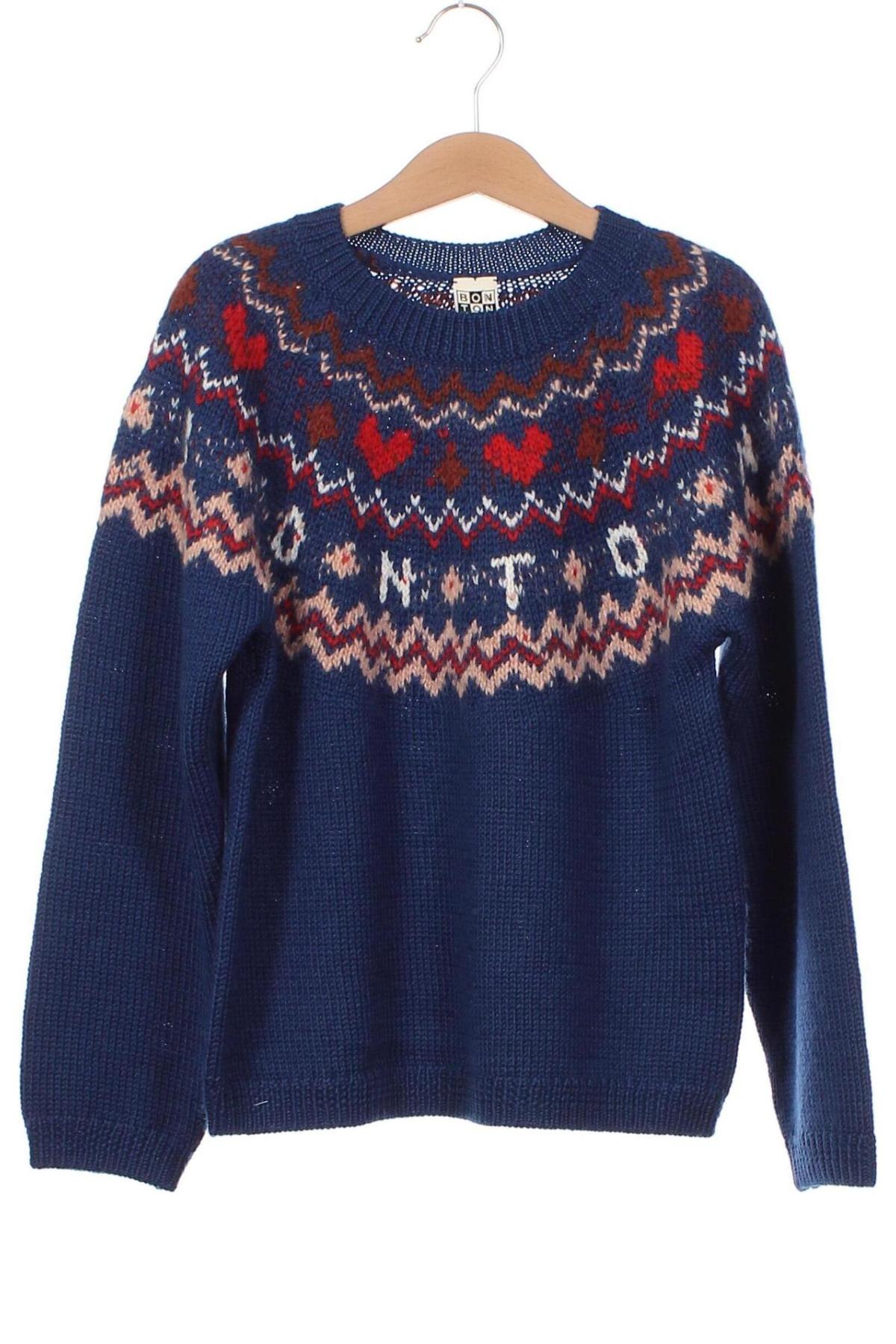 Детски пуловер Bonton, Размер 9-10y/ 140-146 см, Цвят Син, Цена 74,80 лв.