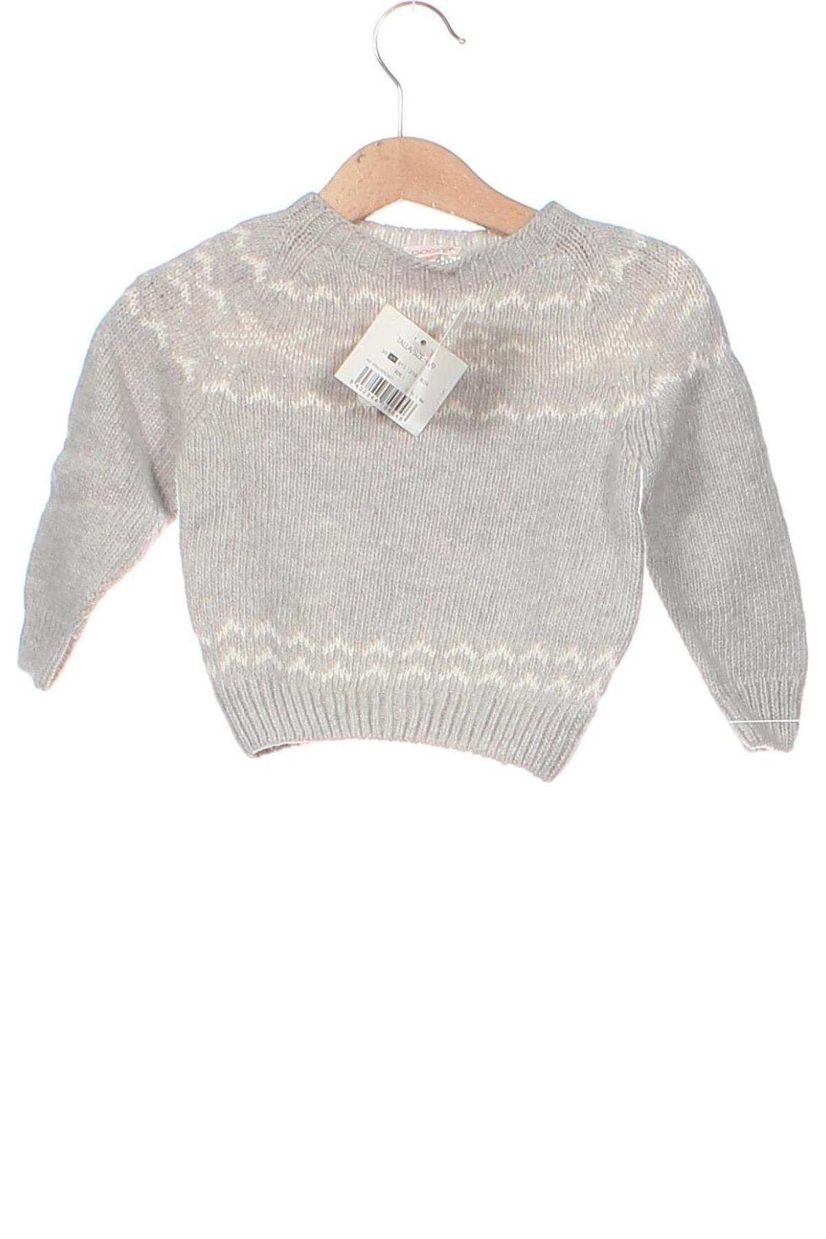 Детски пуловер Gocco, Размер 6-9m/ 68-74 см, Цвят Сив, Цена 17,85 лв.