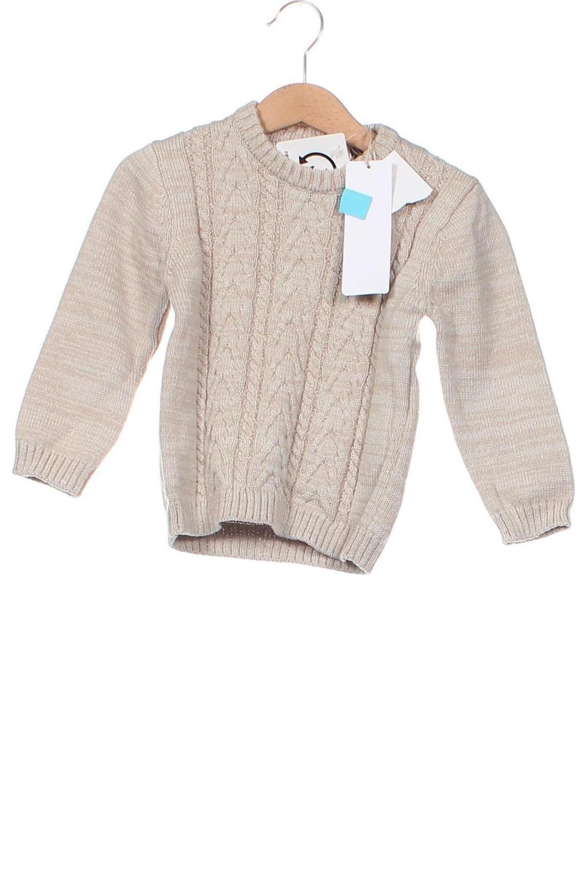 Детски пуловер Kiabi, Размер 18-24m/ 86-98 см, Цвят Бежов, Цена 14,58 лв.