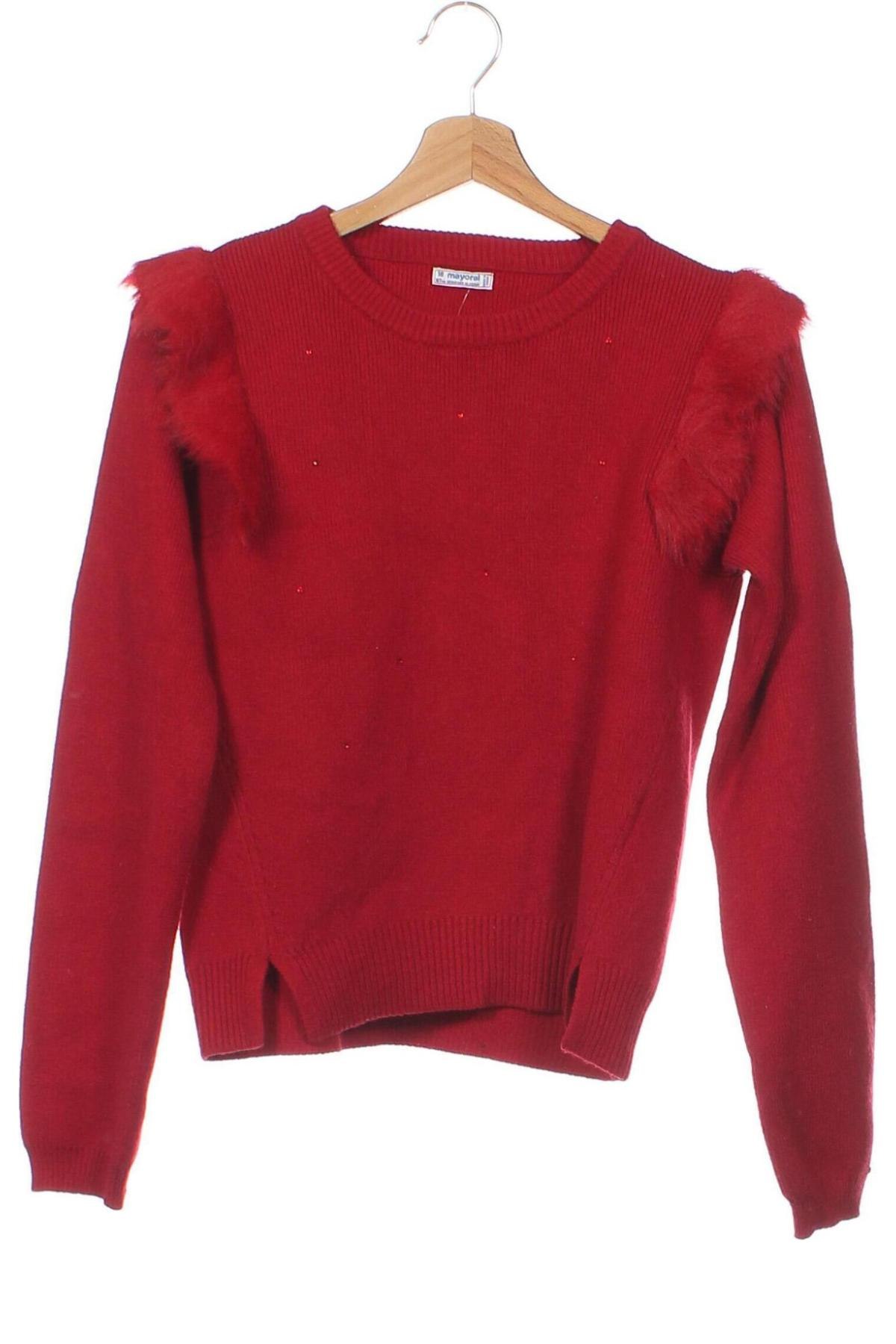 Детски пуловер Mayoral, Размер 14-15y/ 168-170 см, Цвят Червен, Цена 12,00 лв.