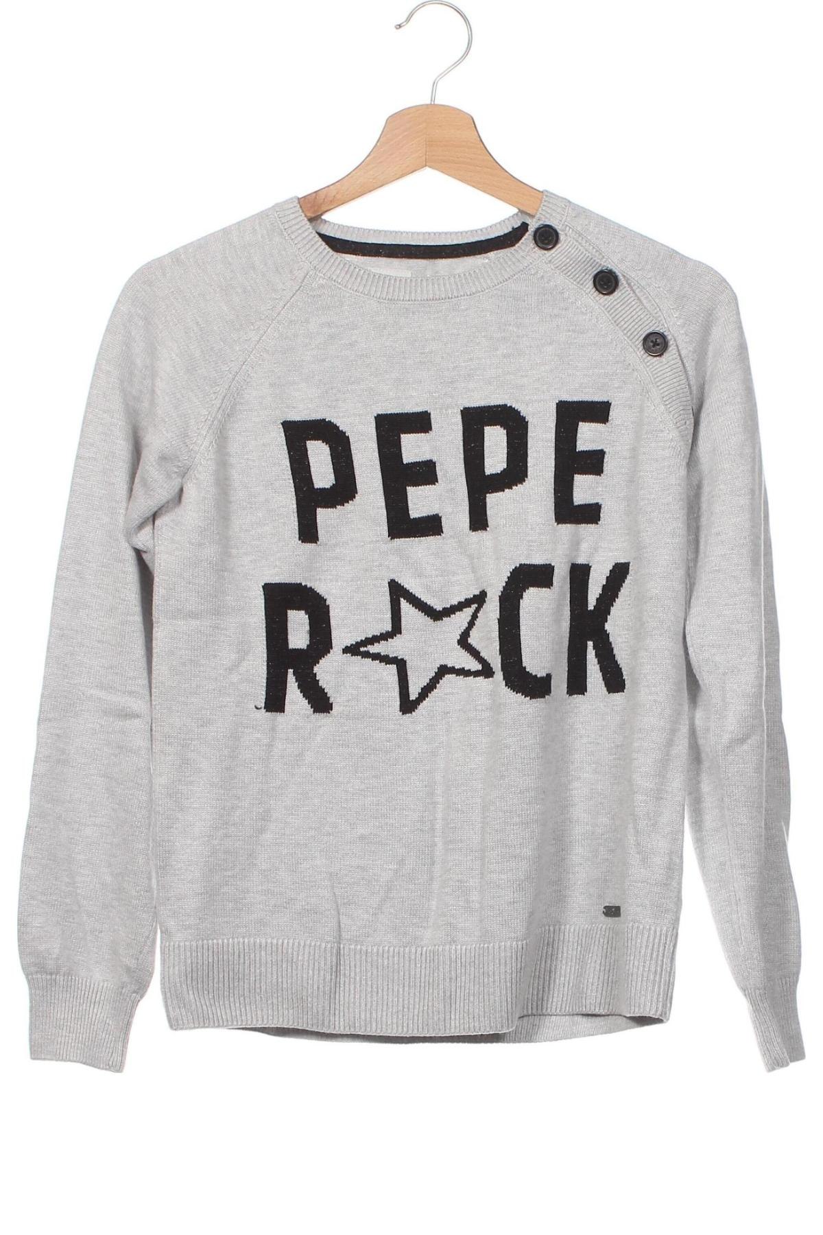 Детски пуловер Pepe Jeans, Размер 13-14y/ 164-168 см, Цвят Сив, Цена 22,10 лв.