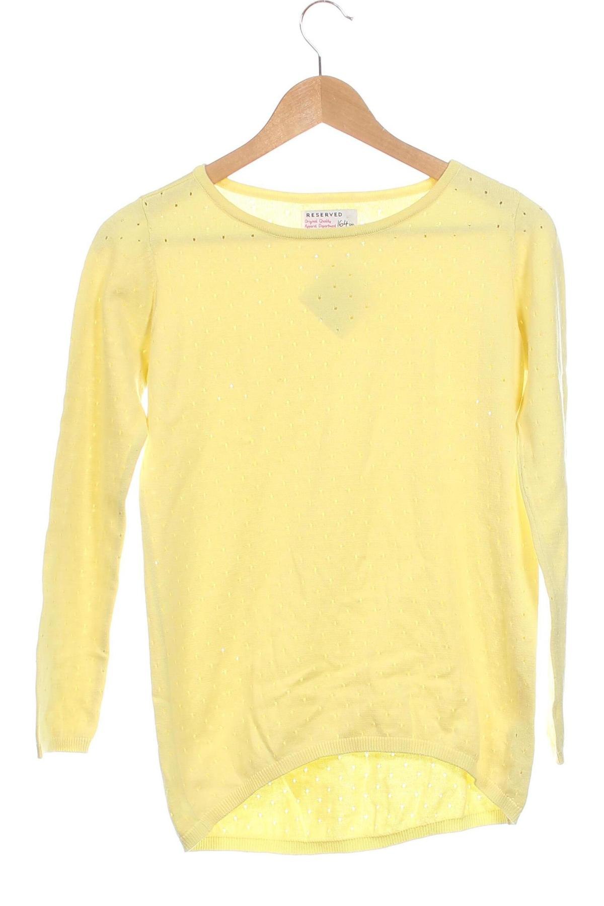 Kinderpullover Reserved, Größe 13-14y/ 164-168 cm, Farbe Gelb, Preis € 6,65