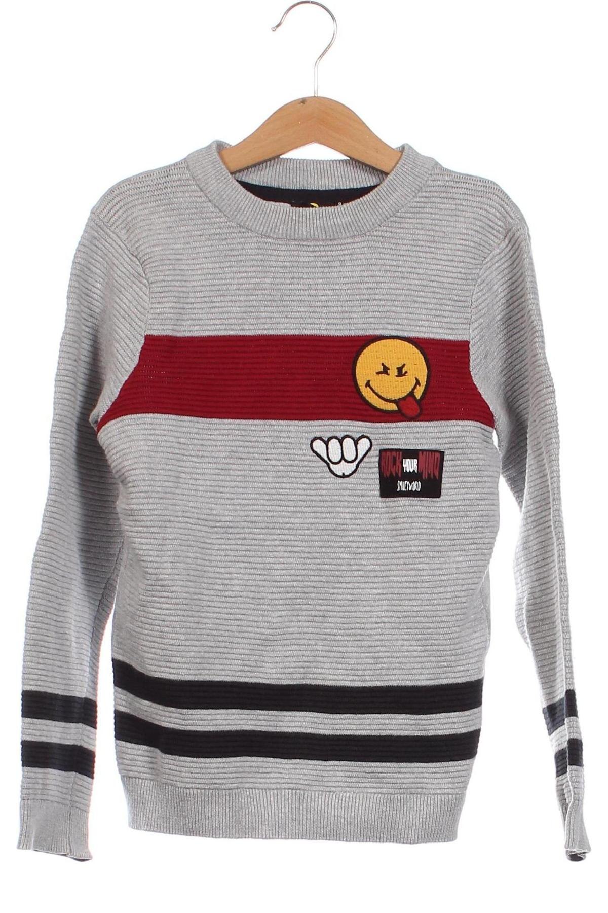 Детски пуловер Smiley World, Размер 7-8y/ 128-134 см, Цвят Сив, Цена 10,03 лв.