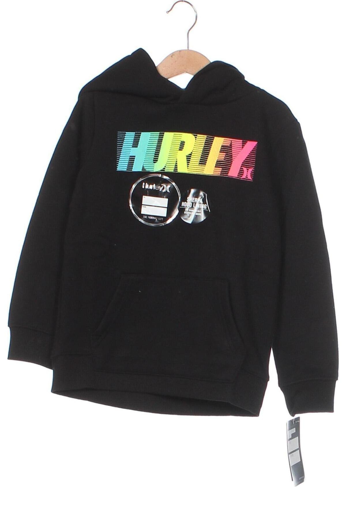Gyerek sweatshirt Hurley, Méret 5-6y / 116-122 cm, Szín Fekete, Ár 16 440 Ft