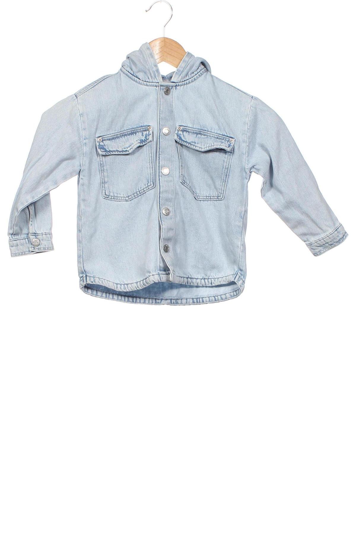 Kinder Jeansjacke Zara, Größe 3-4y/ 104-110 cm, Farbe Blau, Preis 20,65 €