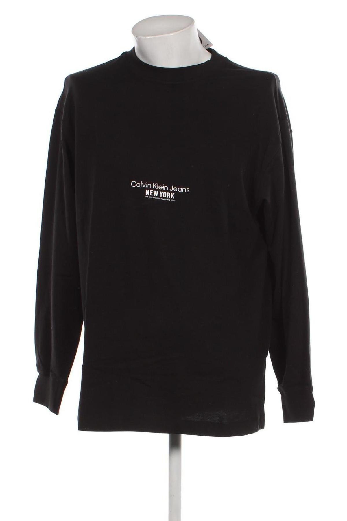 Ανδρική μπλούζα Calvin Klein Jeans, Μέγεθος M, Χρώμα Μαύρο, Τιμή 31,18 €