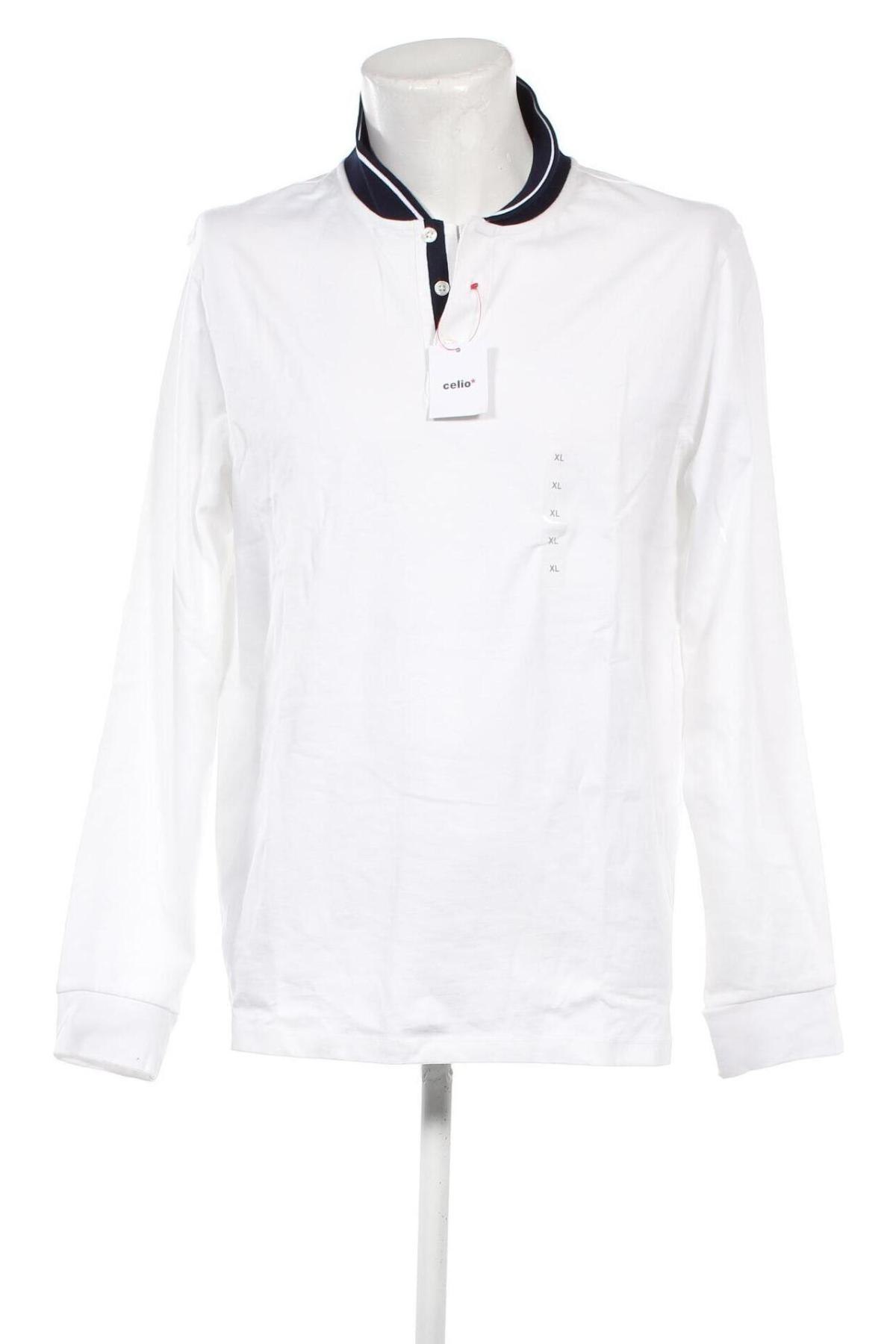 Ανδρική μπλούζα Celio, Μέγεθος XL, Χρώμα Λευκό, Τιμή 15,98 €
