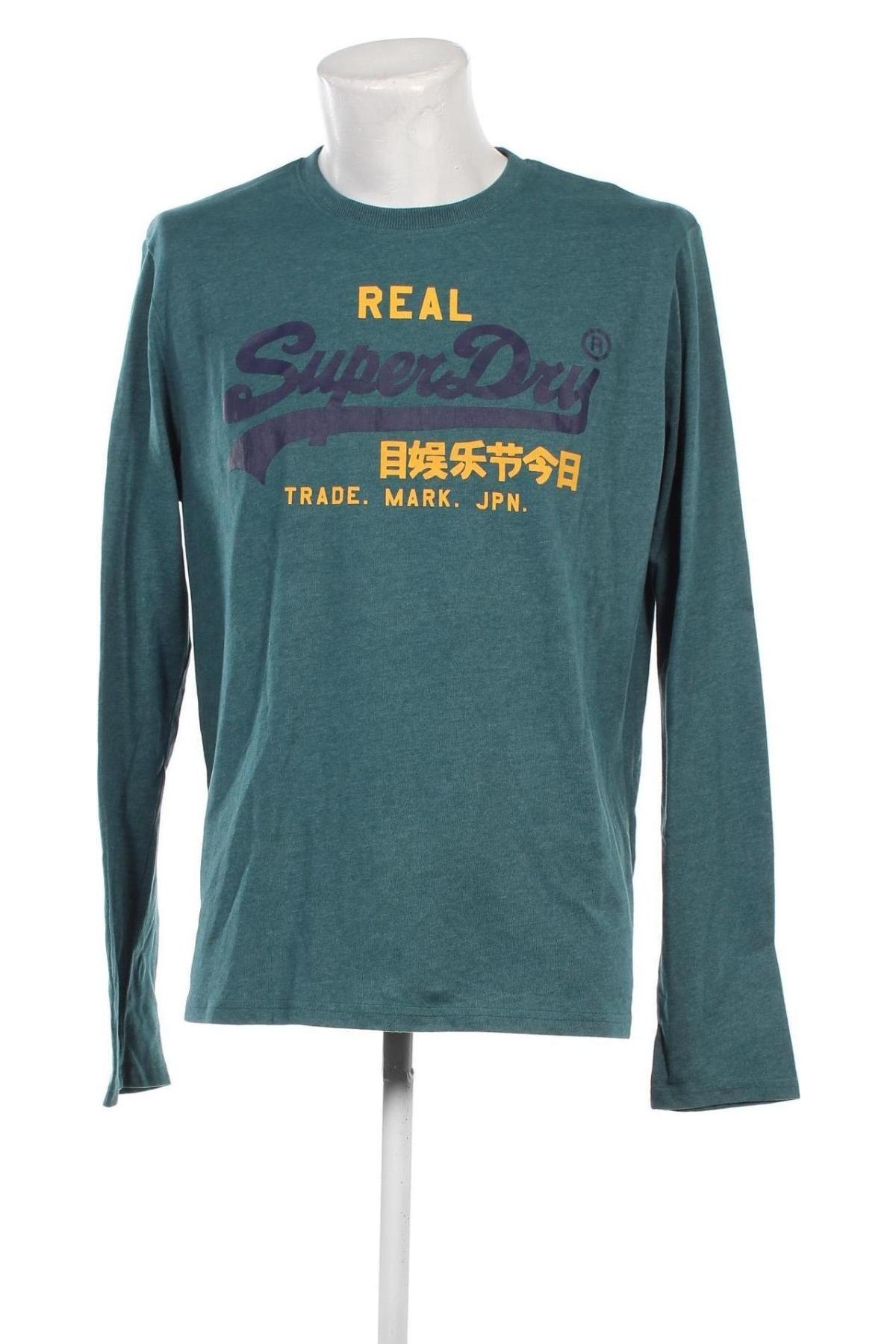 Ανδρική μπλούζα Superdry, Μέγεθος XXL, Χρώμα Πράσινο, Τιμή 35,00 €