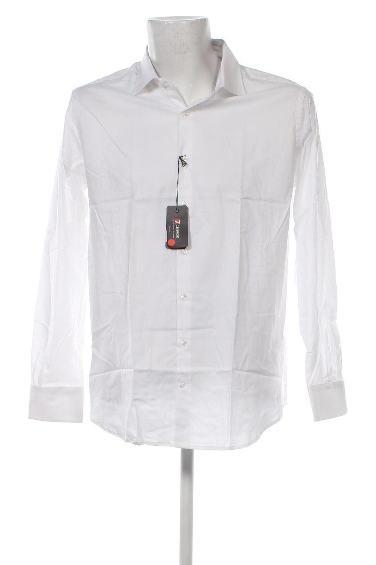 Мъжка риза 7 Camicie, Размер XL, Цвят Бял, Цена 112,84 лв.