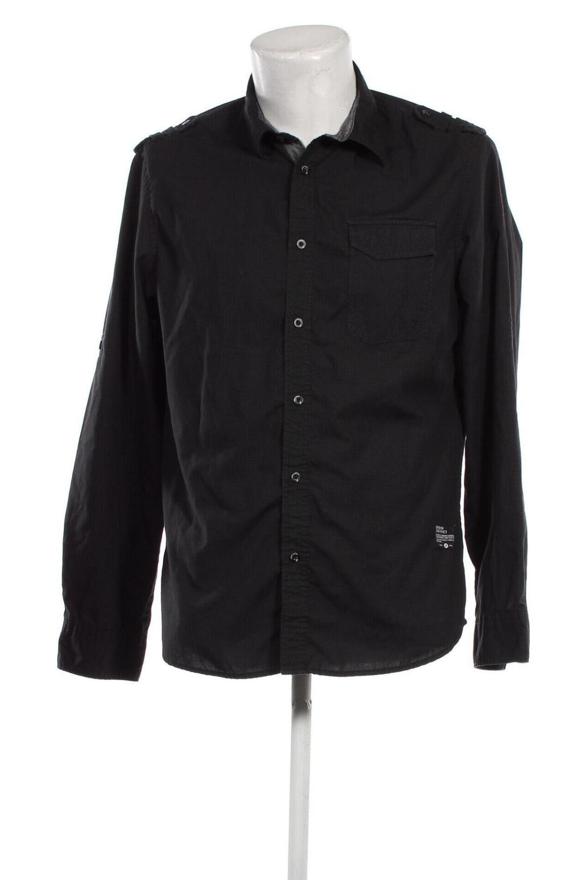 Ανδρικό πουκάμισο Angelo Litrico, Μέγεθος L, Χρώμα Μαύρο, Τιμή 17,94 €