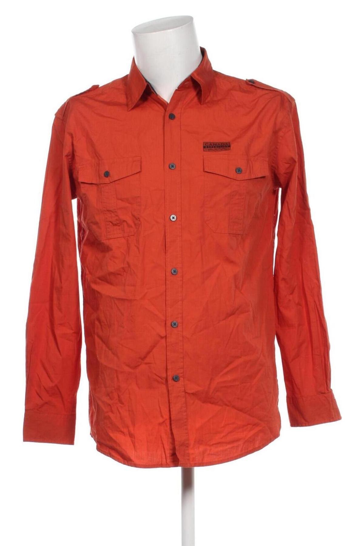 Ανδρικό πουκάμισο Atlas For Men, Μέγεθος M, Χρώμα Πορτοκαλί, Τιμή 4,13 €