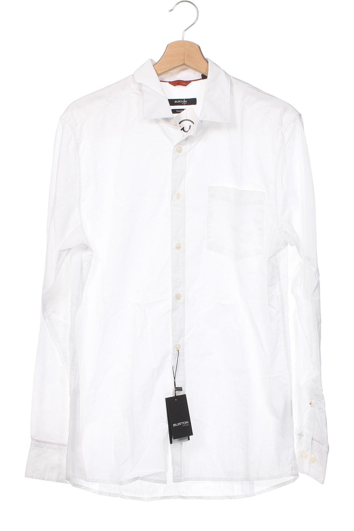 Herrenhemd Burton of London, Größe M, Farbe Weiß, Preis 21,43 €