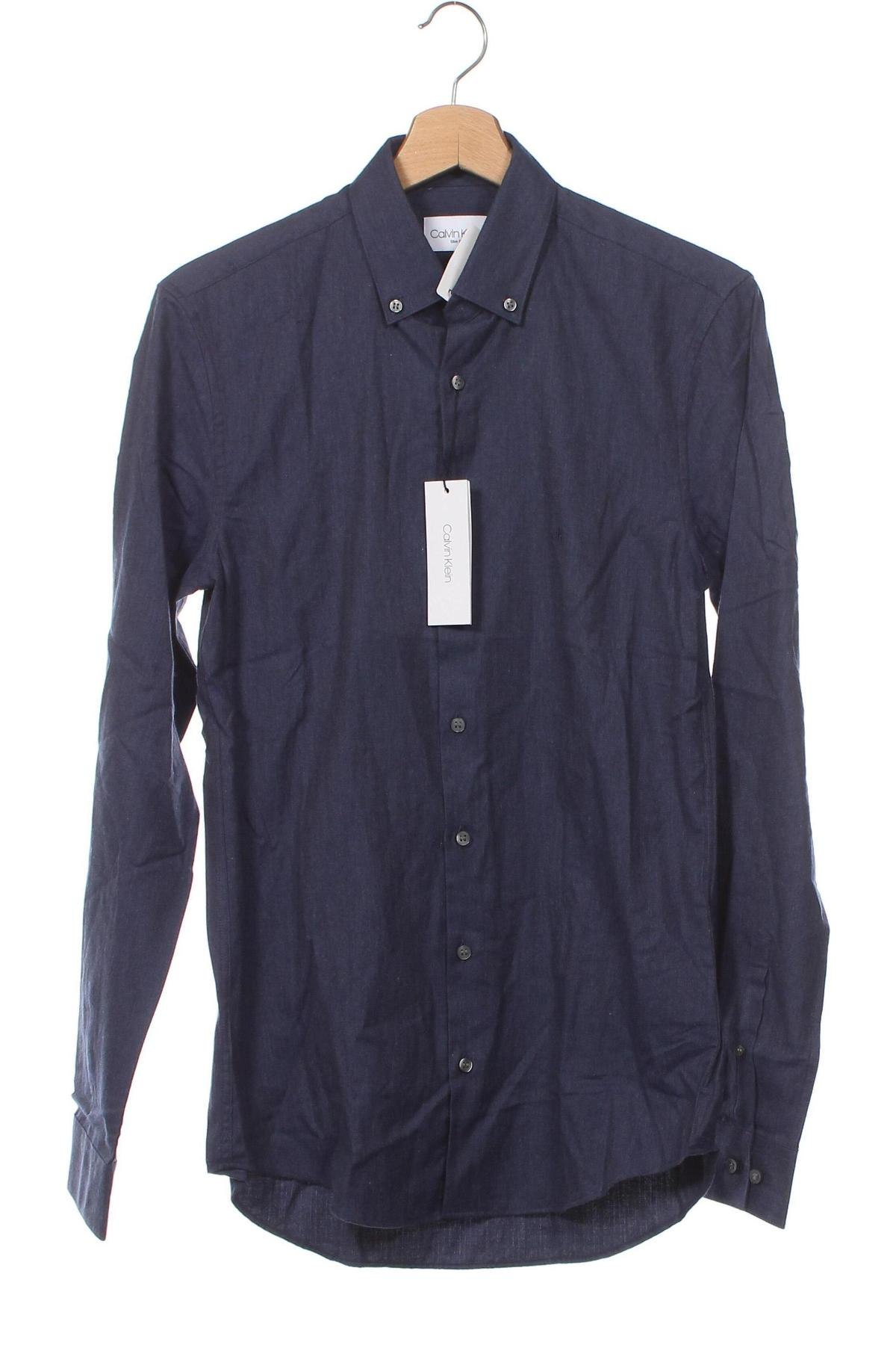 Мъжка риза Calvin Klein, Размер S, Цвят Син, Цена 71,40 лв.