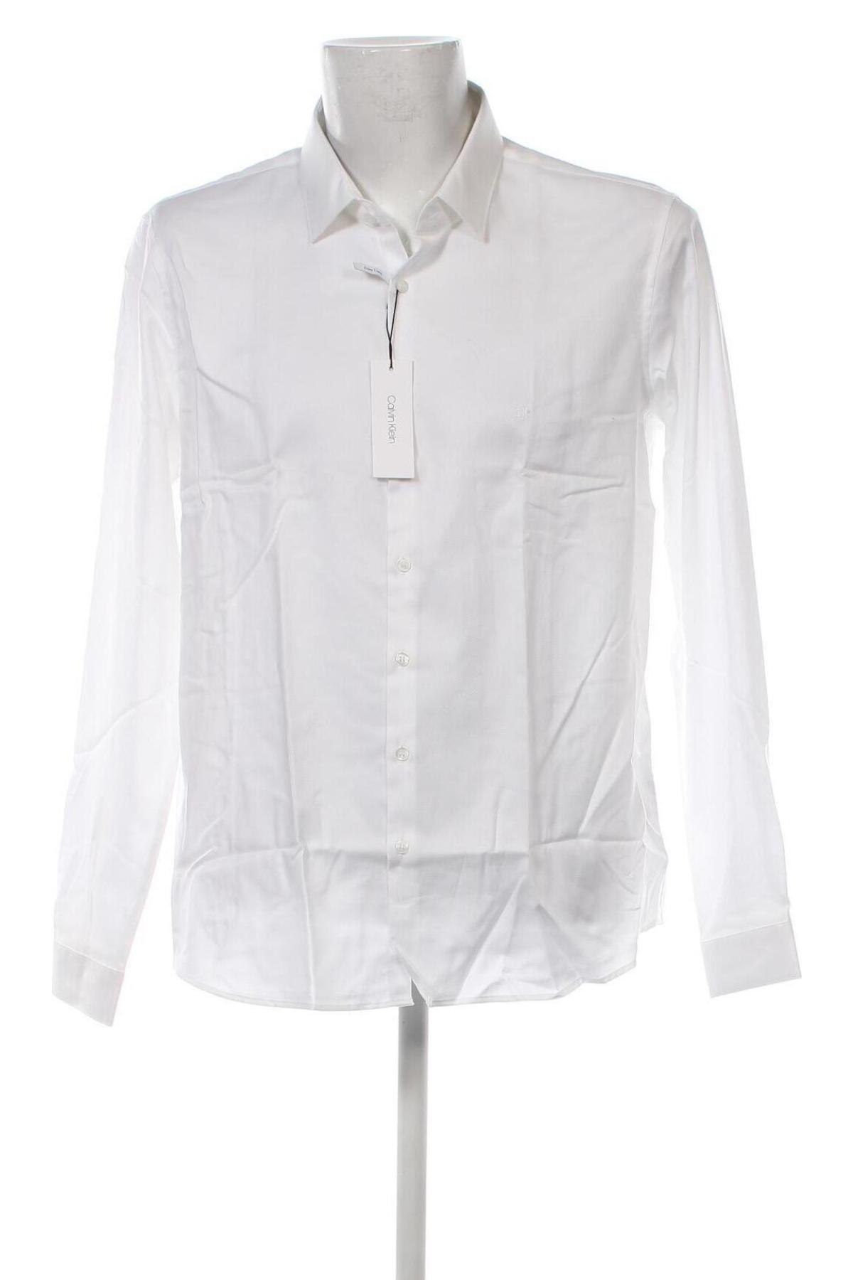Мъжка риза Calvin Klein, Размер XXL, Цвят Бял, Цена 140,00 лв.