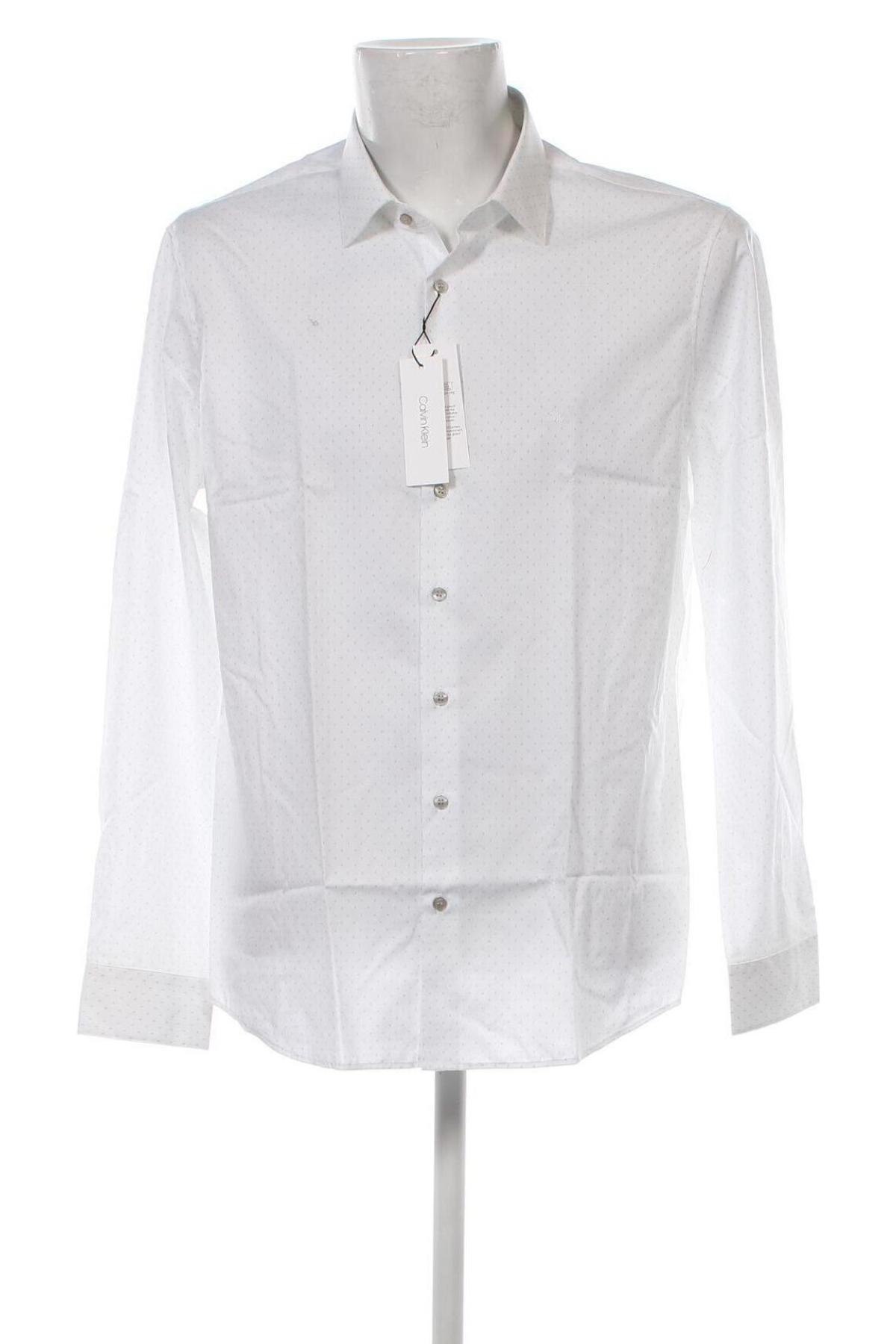 Мъжка риза Calvin Klein, Размер XL, Цвят Бял, Цена 135,80 лв.