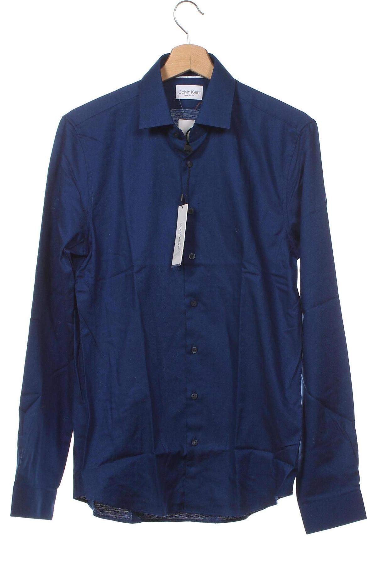 Ανδρικό πουκάμισο Calvin Klein, Μέγεθος M, Χρώμα Μπλέ, Τιμή 41,13 €