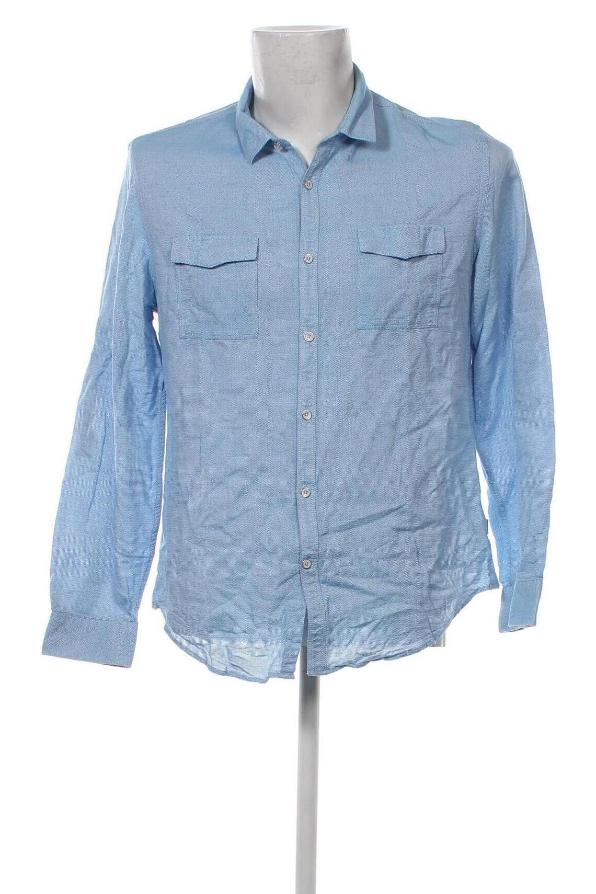 Herrenhemd Calvin Klein, Größe L, Farbe Blau, Preis 40,55 €